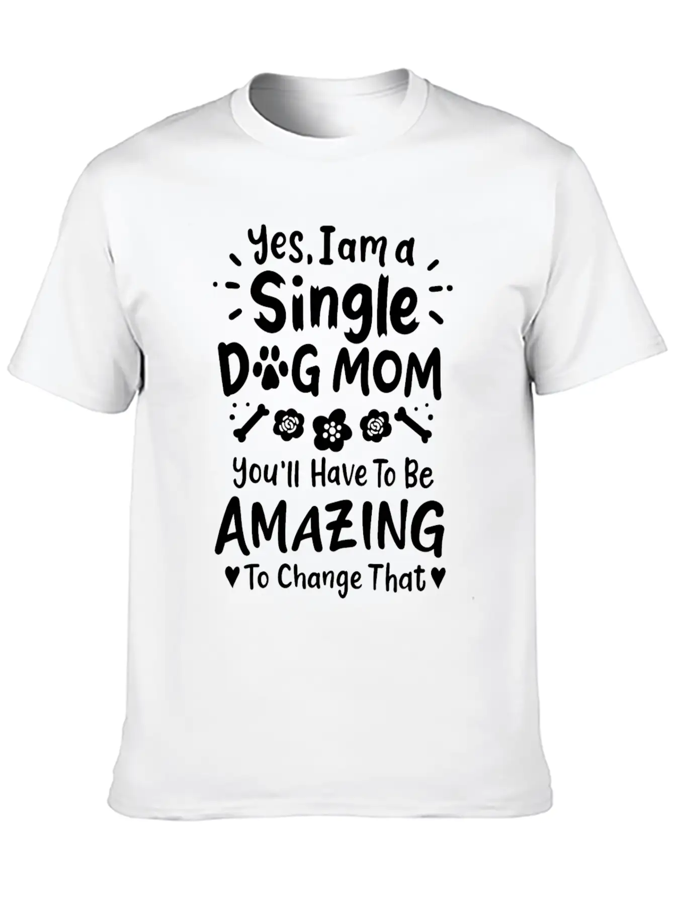 Dog Mom Single Dog Mom Essential Cotton Tee For Daily Outfits – Unisex Style