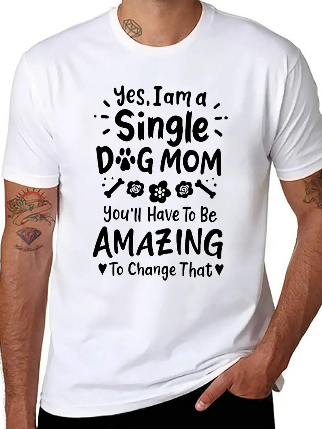 Dog Mom Single Dog Mom Essential Cotton Tee For Daily Outfits – Unisex Style
