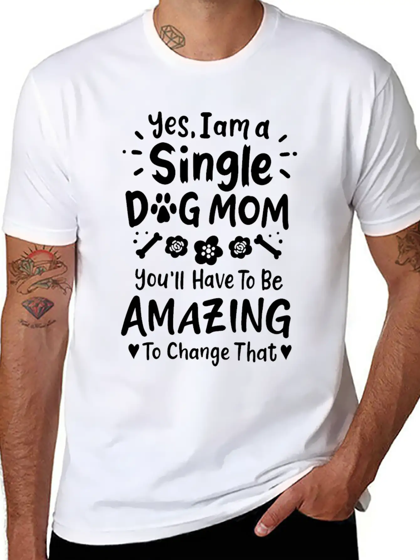 Dog Mom Single Dog Mom Essential Cotton Tee For Daily Outfits – Unisex Style