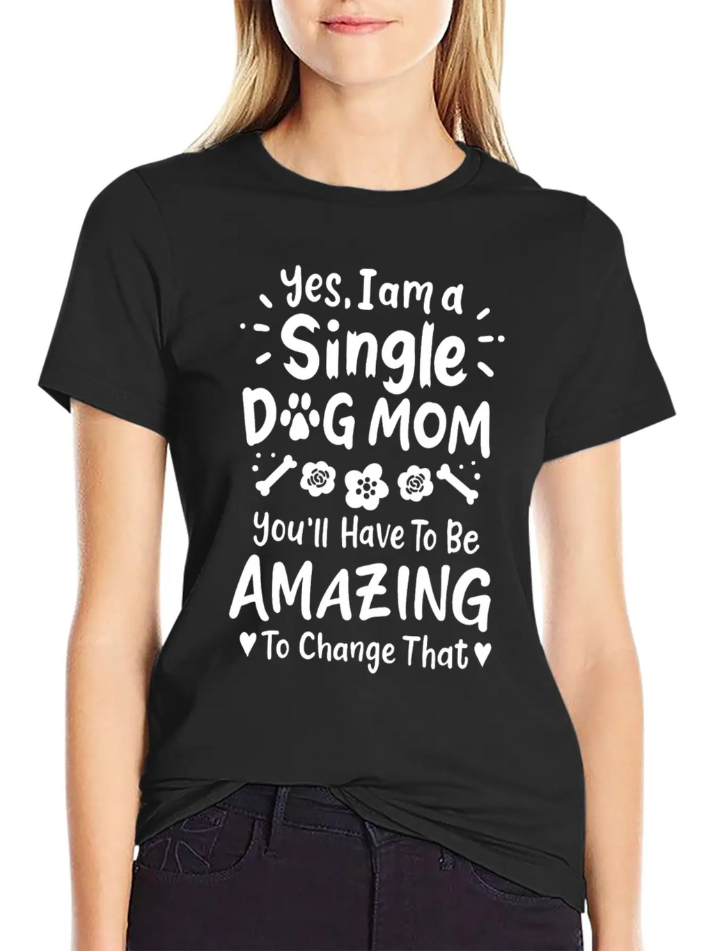 Dog Mom Single Dog Mom Essential Cotton Tee For Daily Outfits – Unisex Style
