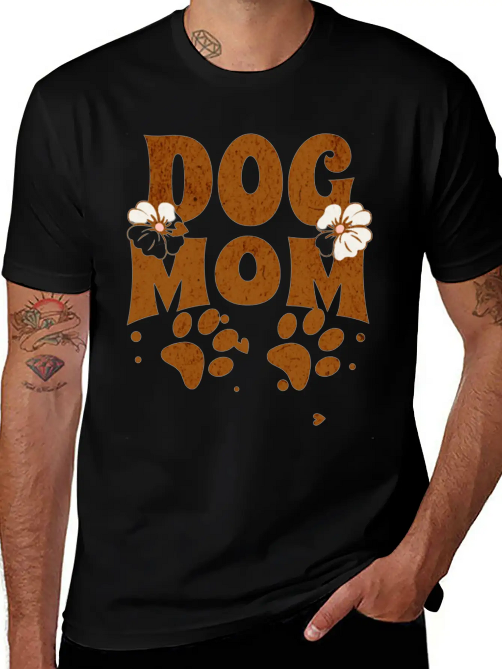 Dog Mom Unisex Short Sleeve Soft Cotton T-Shirt – Casual Everyday Wear