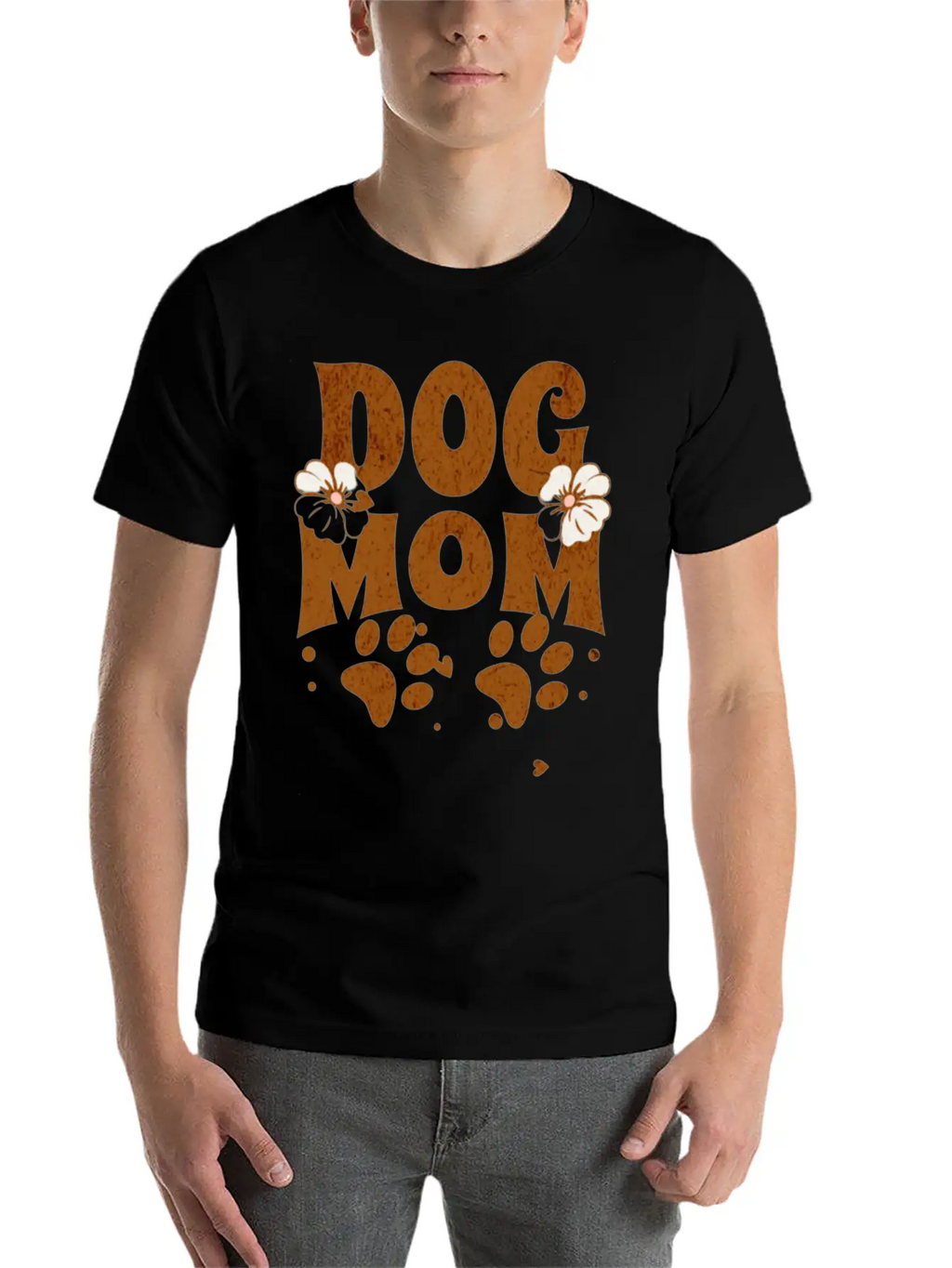 Dog Mom Unisex Short Sleeve Soft Cotton T-Shirt – Casual Everyday Wear