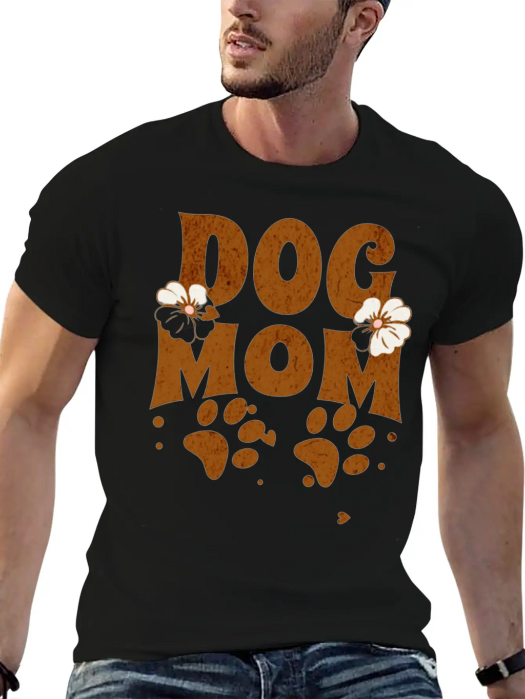 Dog Mom Unisex Short Sleeve Soft Cotton T-Shirt – Casual Everyday Wear