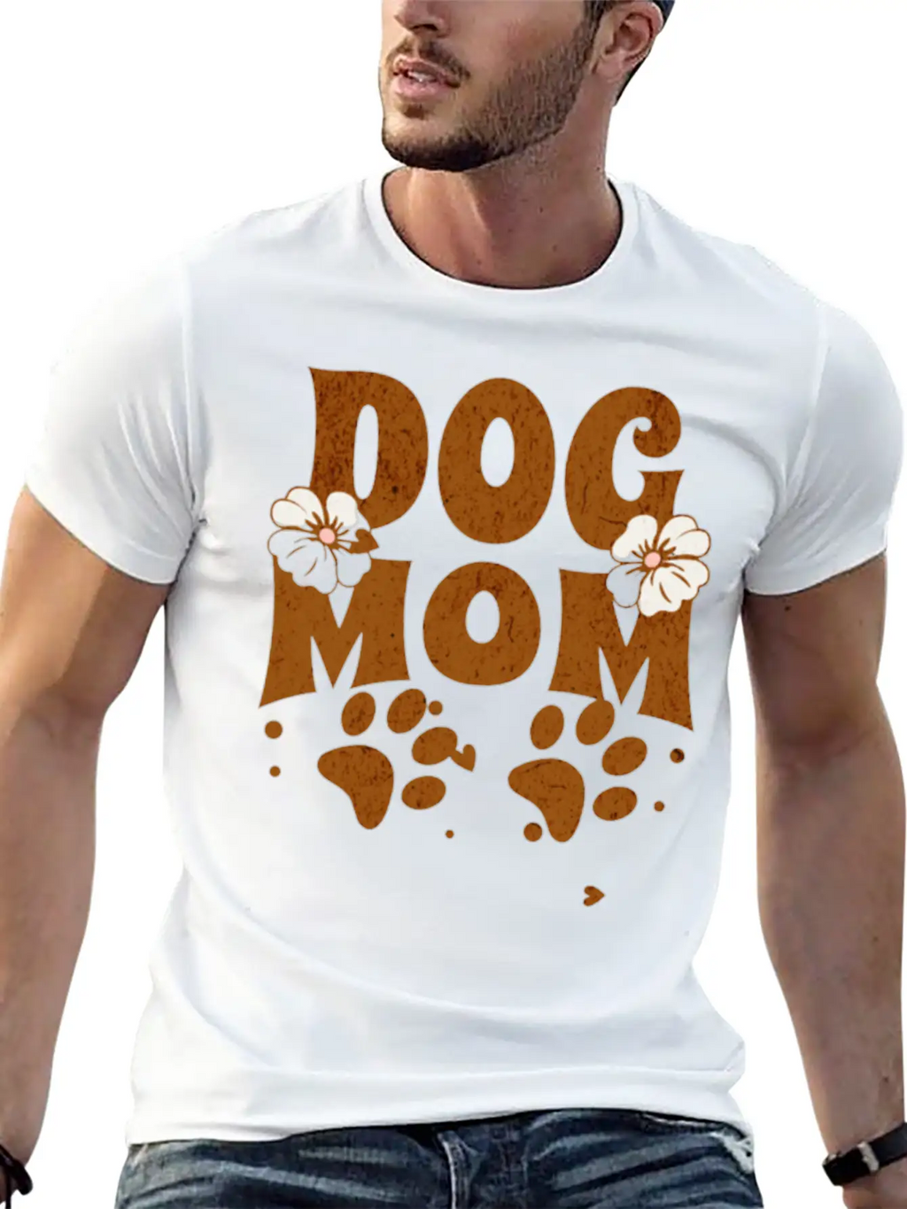 Dog Mom Unisex Short Sleeve Soft Cotton T-Shirt – Casual Everyday Wear