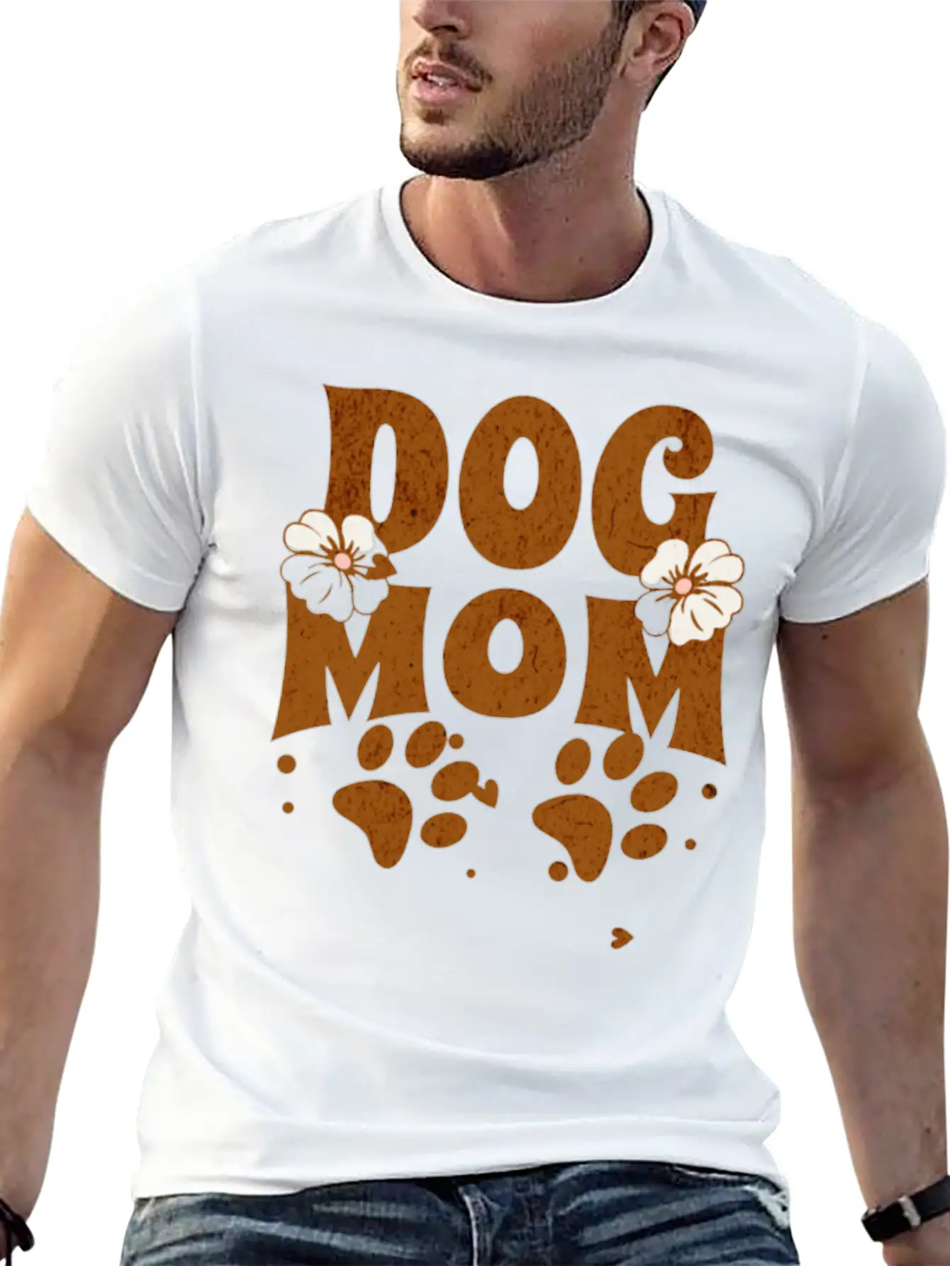 Dog Mom Unisex Short Sleeve Soft Cotton T-Shirt – Casual Everyday Wear