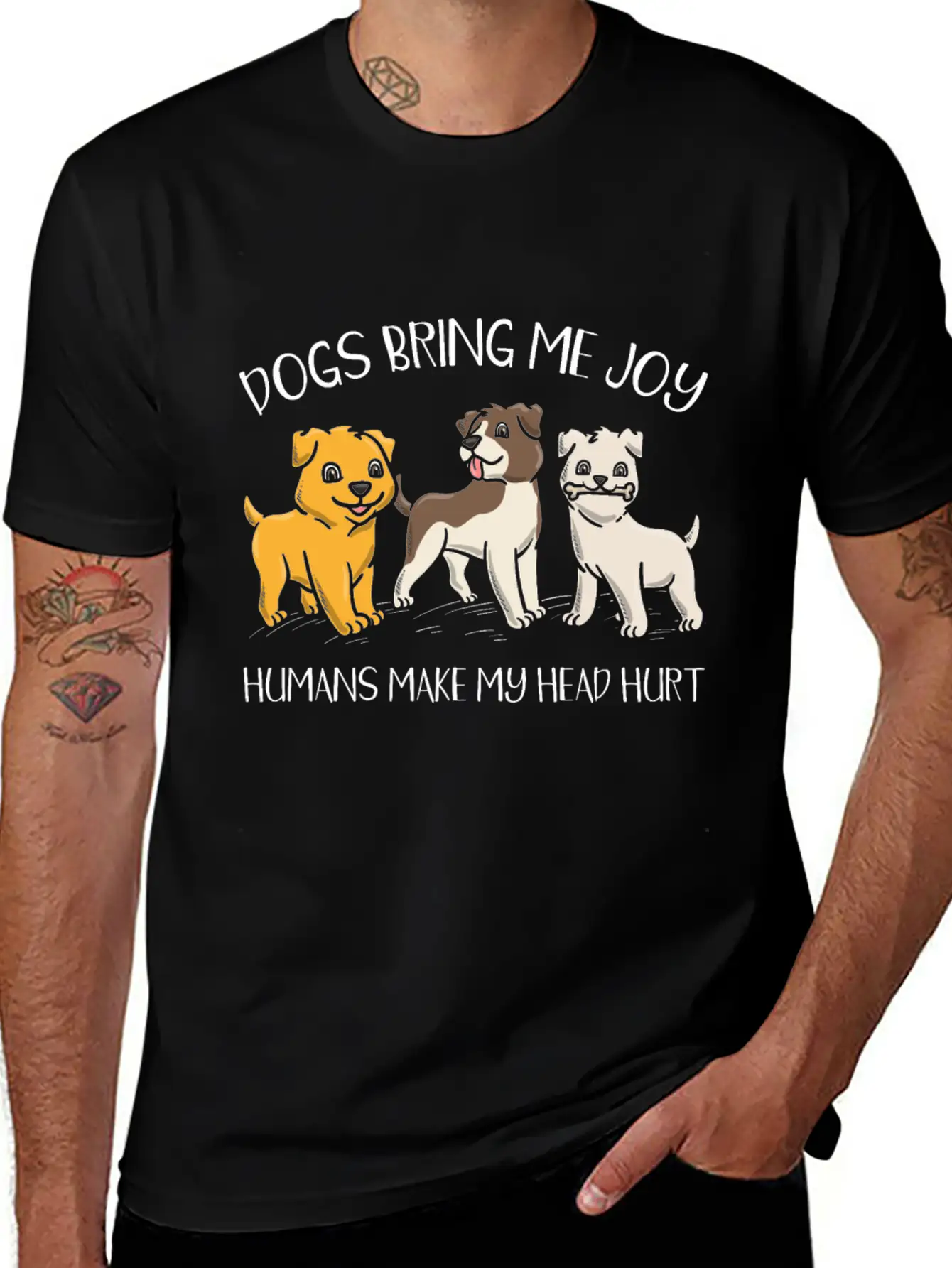 Dog Owner Dog Lover Dog Breeder Paw Love Puppy Breathable Soft Cotton T-Shirt – Timeless Casual Look