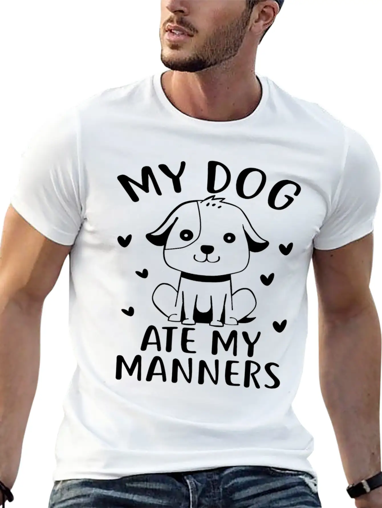 Dog Owner Matching Unisex Short Sleeve Soft Cotton T-Shirt – Casual Everyday Wear