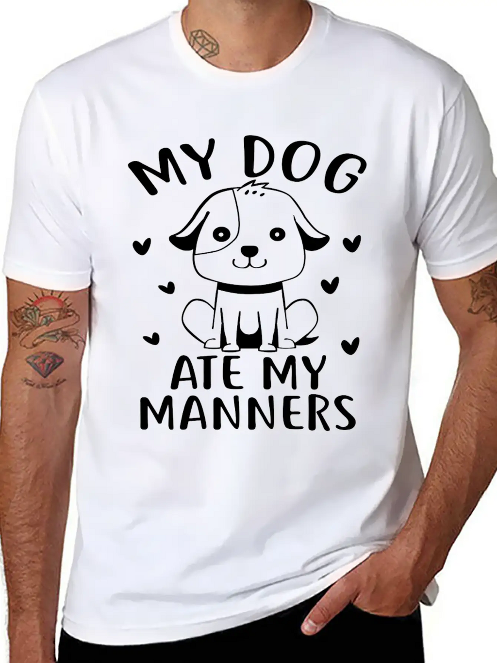 Dog Owner Matching Unisex Short Sleeve Soft Cotton T-Shirt – Casual Everyday Wear