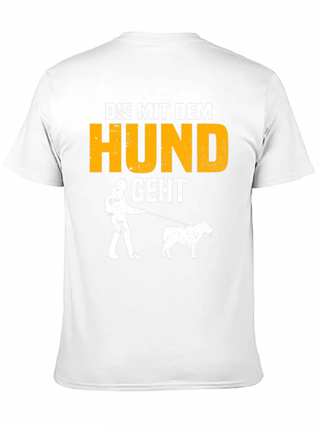 Dog Owner Walking With The Dog Unisex Short Sleeve Soft Cotton T-Shirt – Casual Everyday Wear