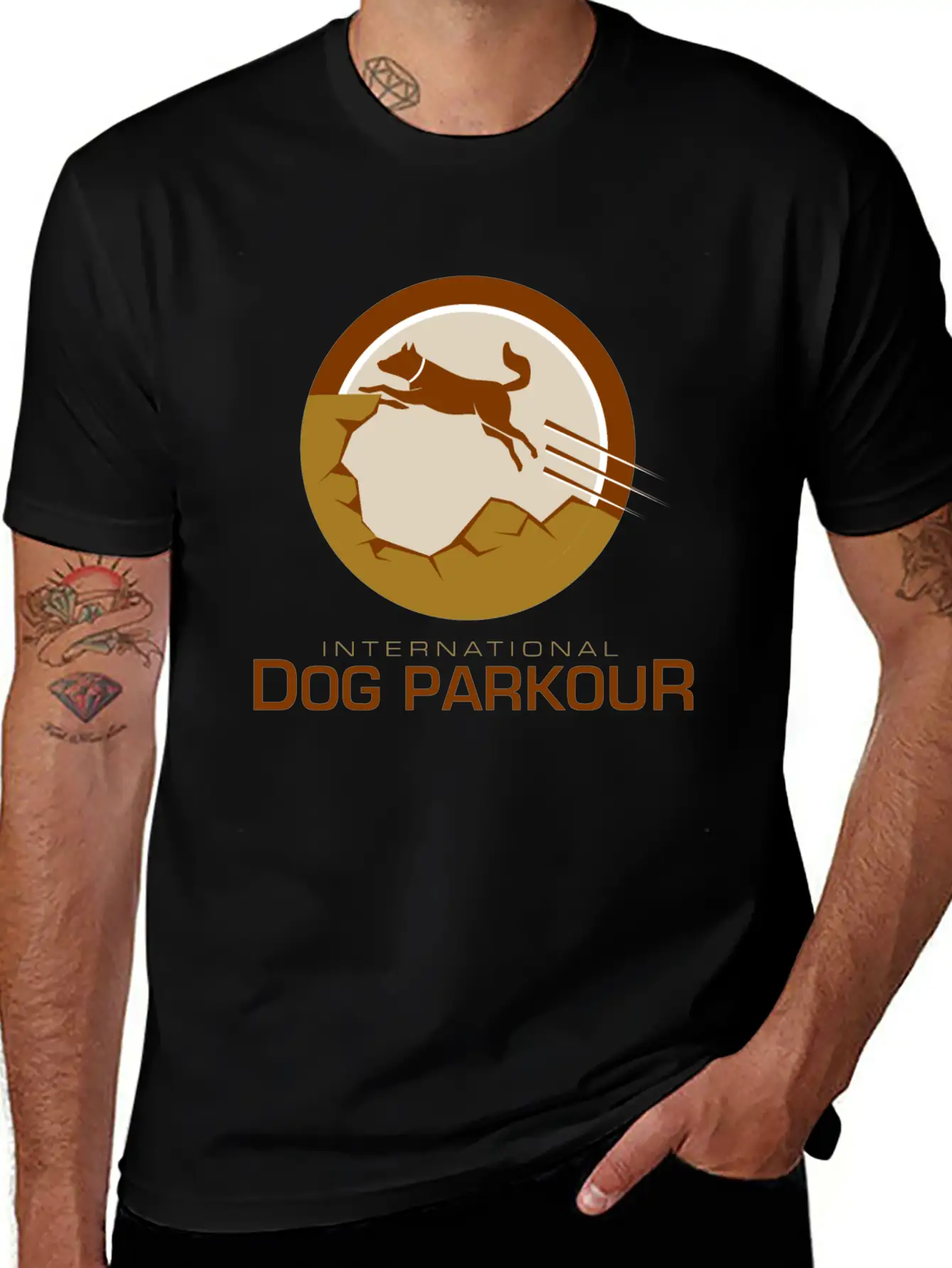 Dog Parkour Classic Fit Graphic Tee For Daily Comfort – Unisex Cotton Shirt