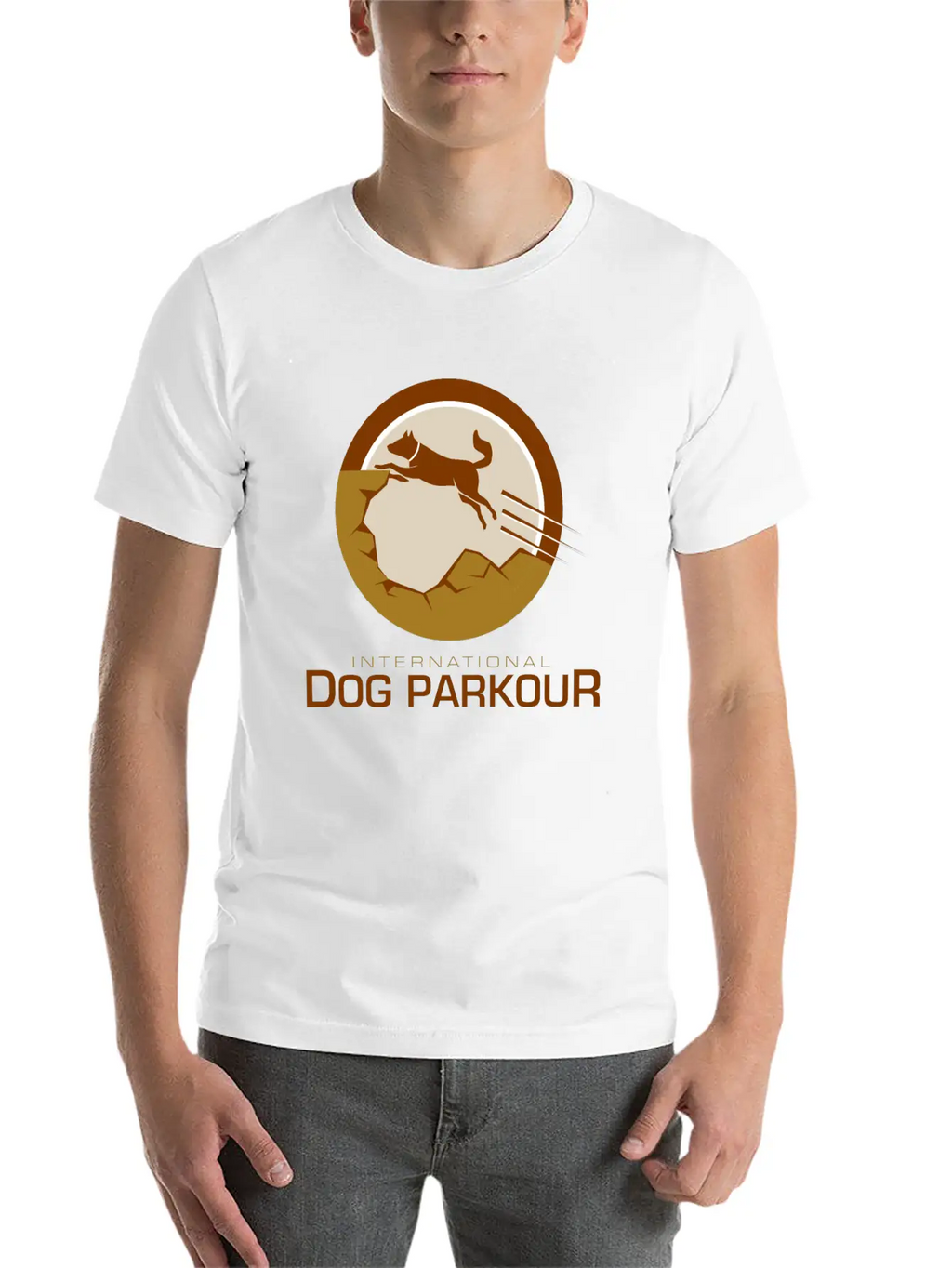 Dog Parkour Classic Fit Graphic Tee For Daily Comfort – Unisex Cotton Shirt