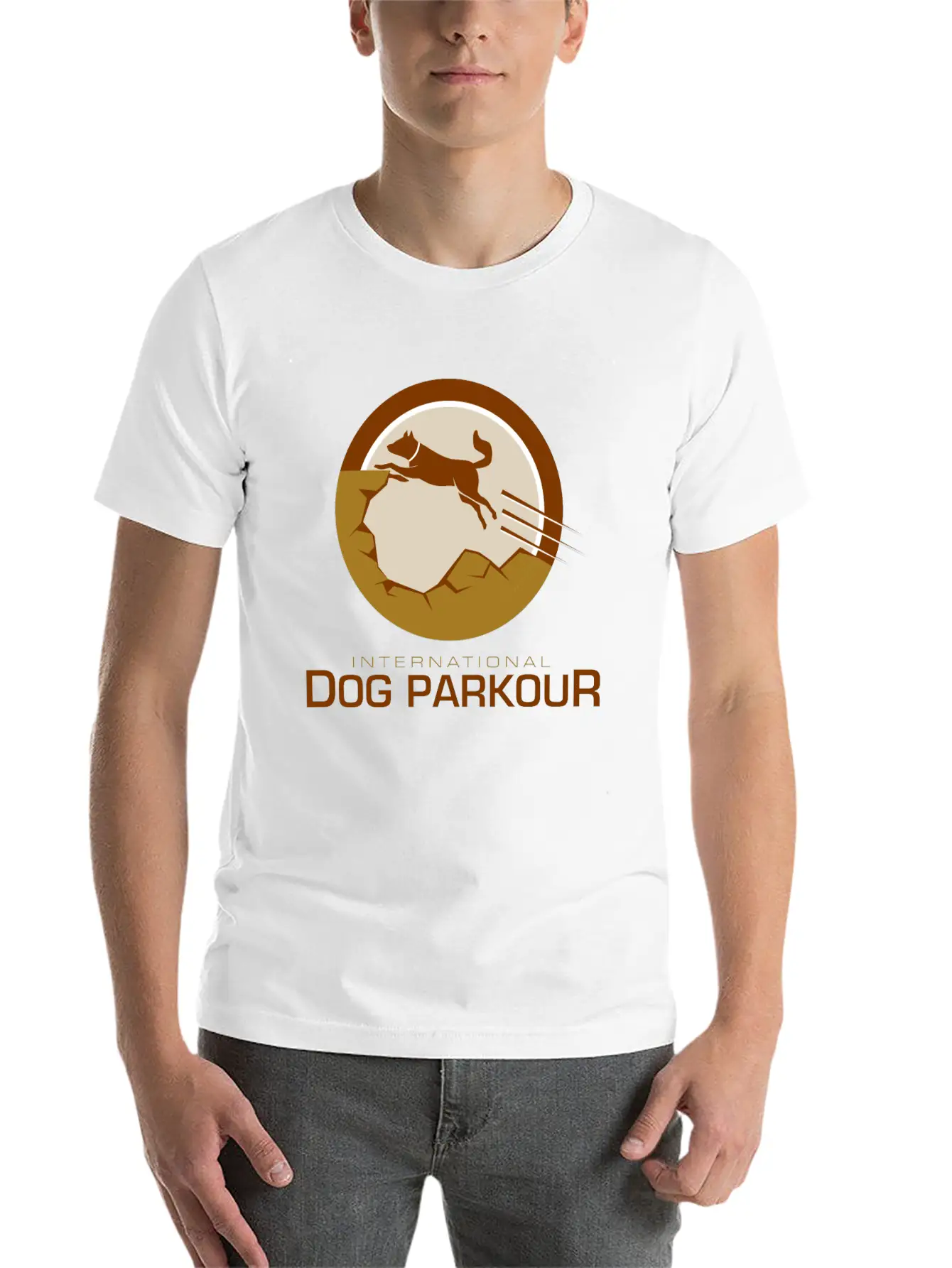 Dog Parkour Classic Fit Graphic Tee For Daily Comfort – Unisex Cotton Shirt