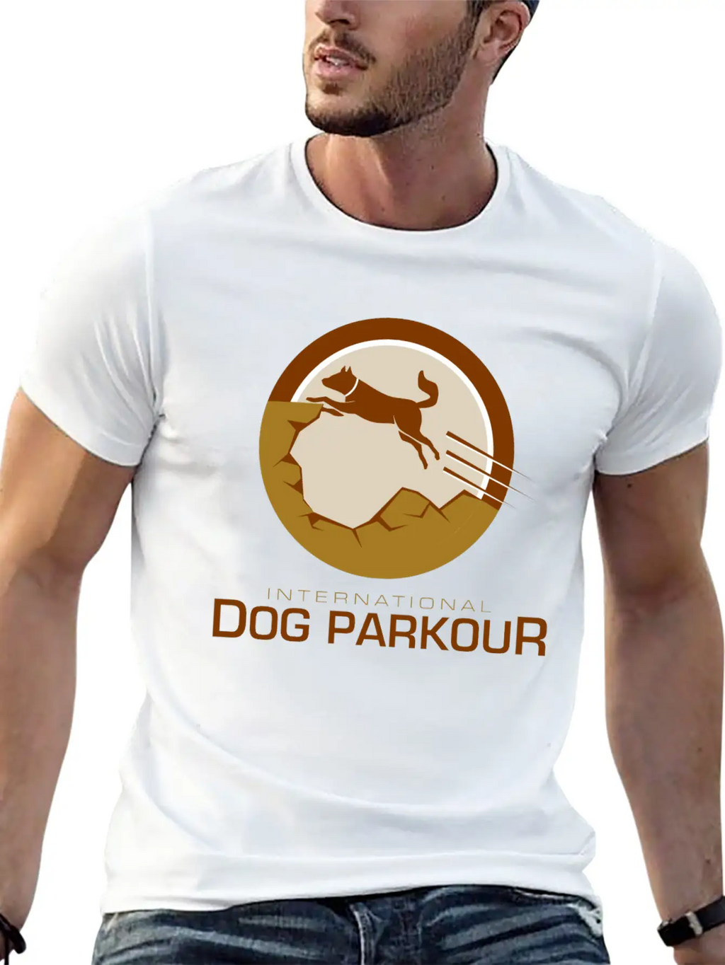 Dog Parkour Classic Fit Graphic Tee For Daily Comfort – Unisex Cotton Shirt