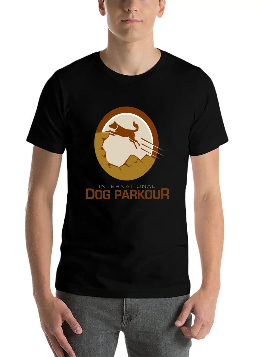 Dog Parkour Unisex Casual T-Shirt – Clean Design For Daily Comfort