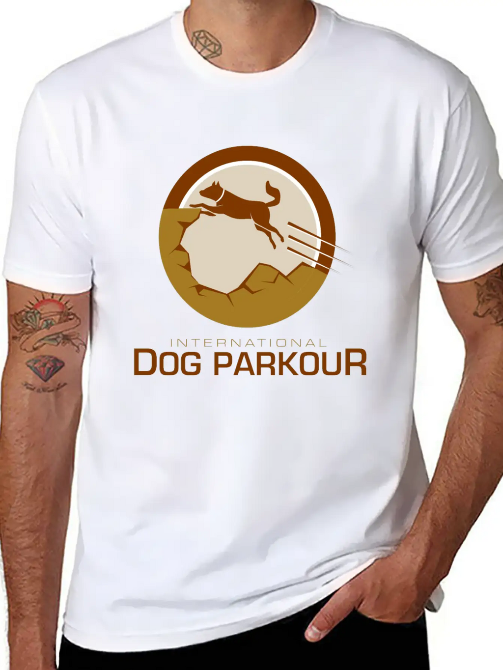 Dog Parkour Unisex Casual T-Shirt – Clean Design For Daily Comfort