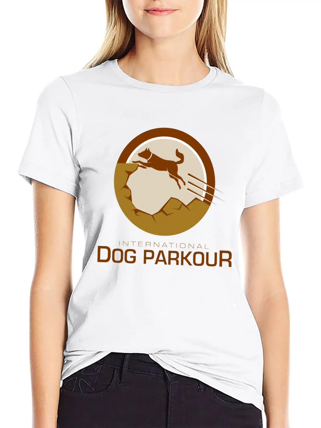 Dog Parkour Unisex Casual T-Shirt – Clean Design For Daily Comfort