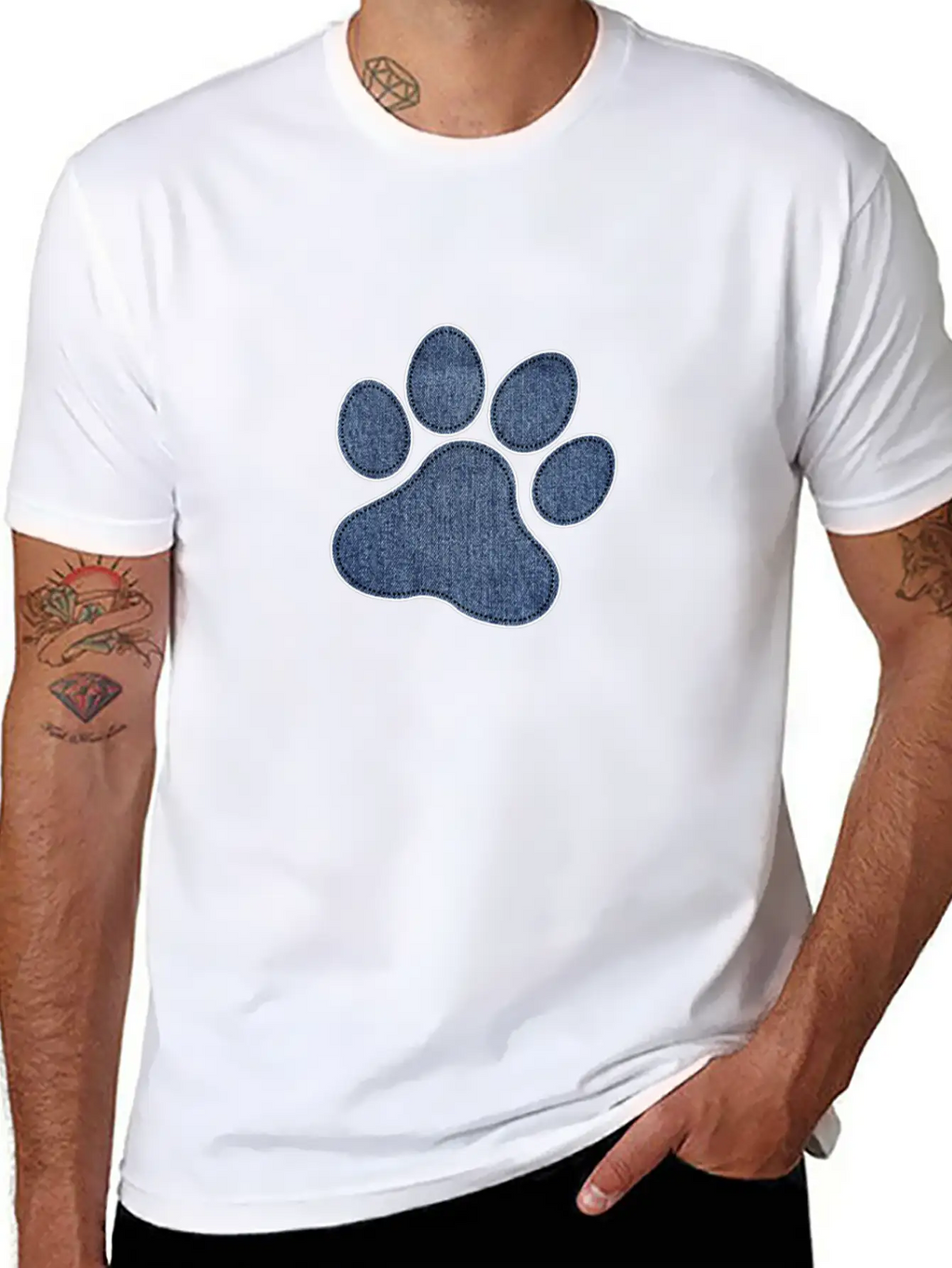 Dog Paw Unisex Short Sleeve Soft Cotton T-Shirt – Casual Everyday Wear