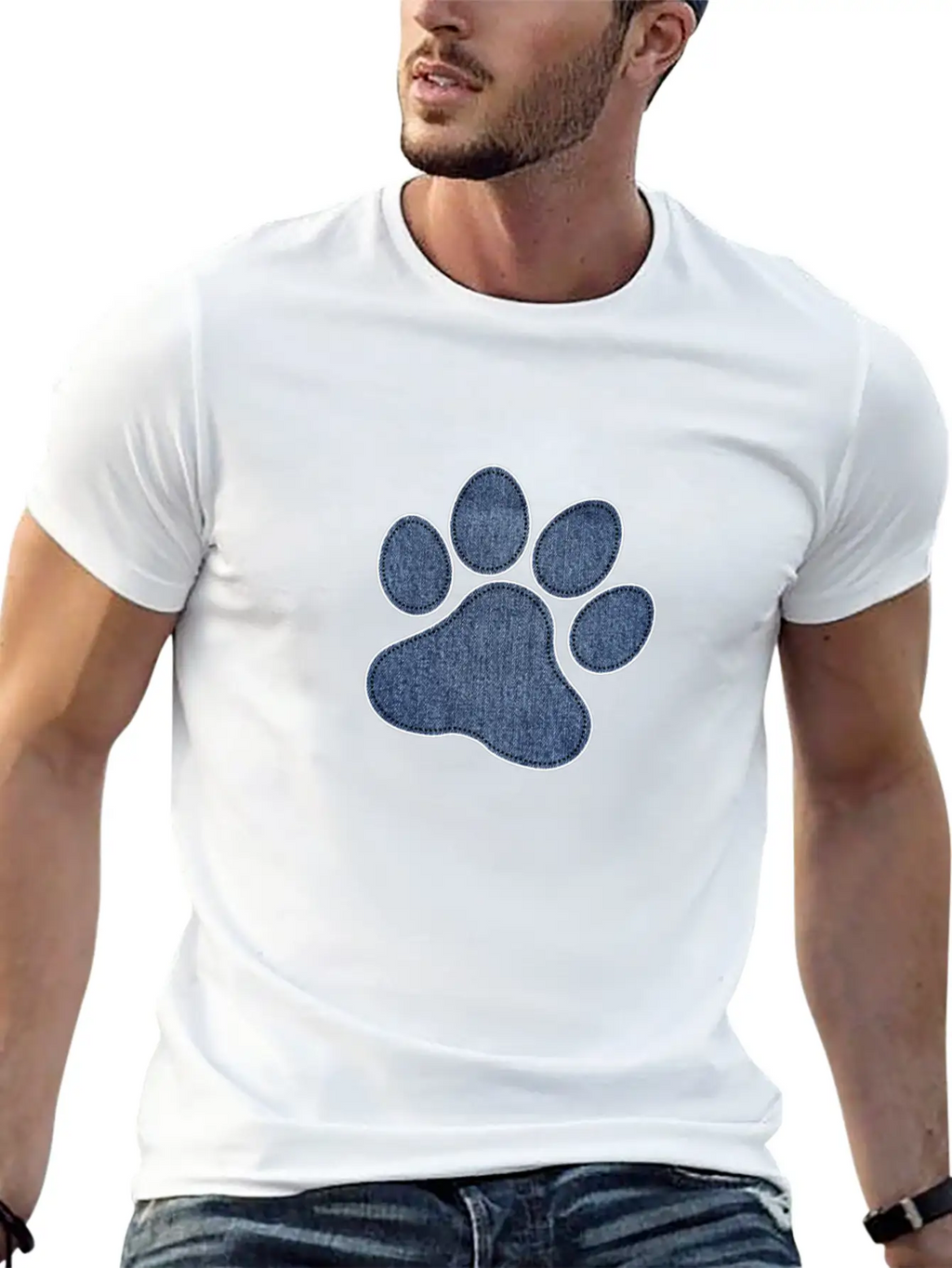 Dog Paw Unisex Short Sleeve Soft Cotton T-Shirt – Casual Everyday Wear