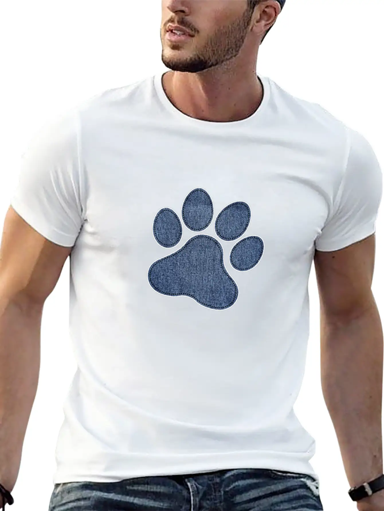 Dog Paw Unisex Short Sleeve Soft Cotton T-Shirt – Casual Everyday Wear