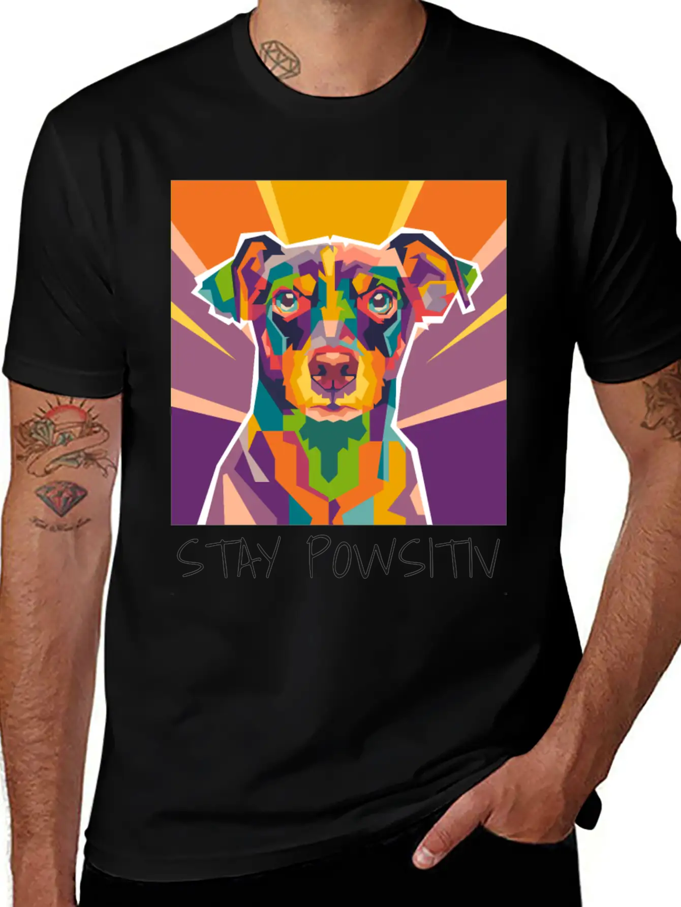 Dog Pop Art Essential Cotton Tee For Daily Outfits – Unisex Style