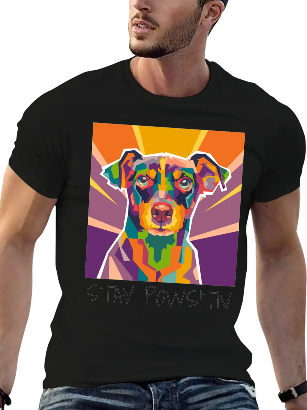 Dog Pop Art Essential Cotton Tee For Daily Outfits – Unisex Style