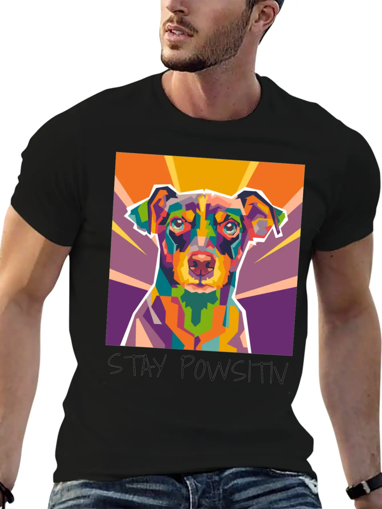 Dog Pop Art Essential Cotton Tee For Daily Outfits – Unisex Style