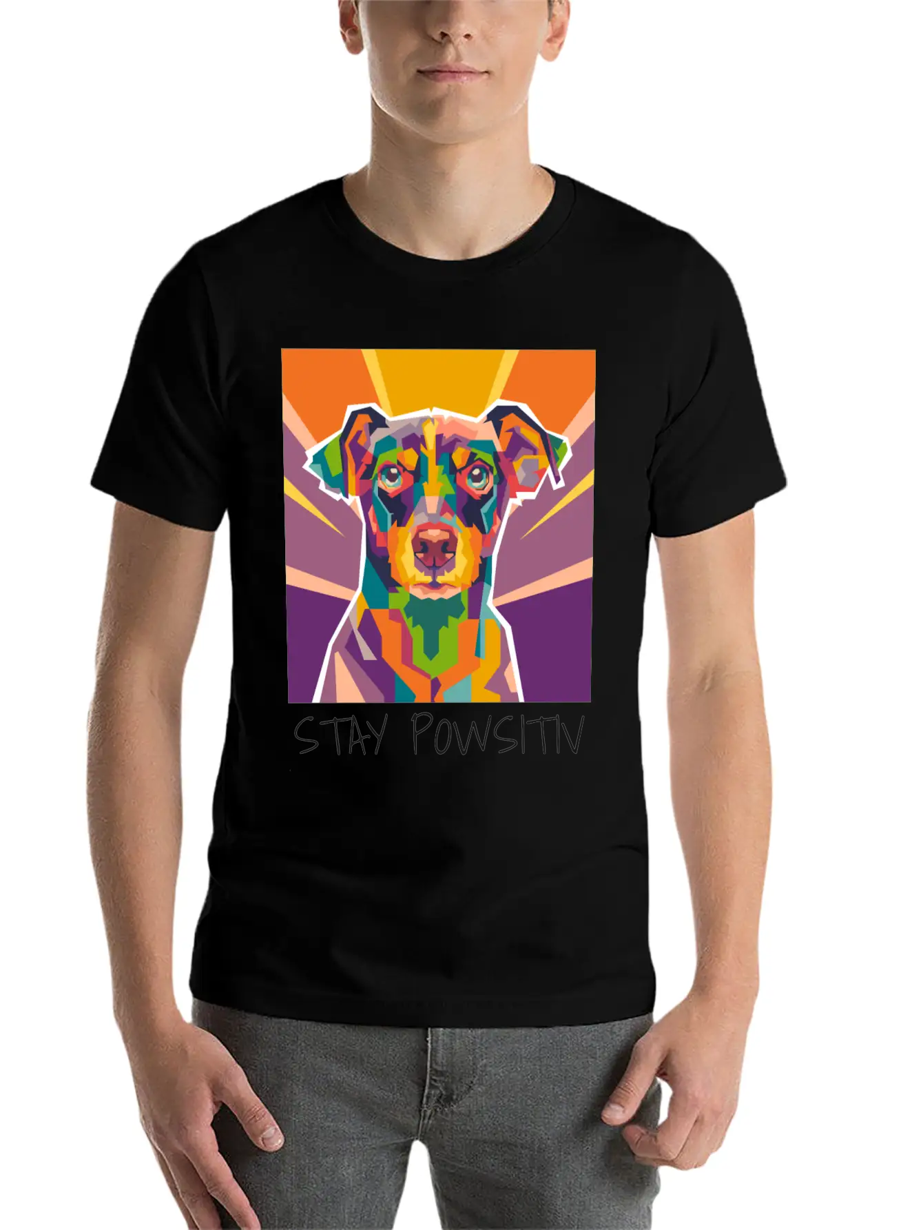 Dog Pop Art Essential Cotton Tee For Daily Outfits – Unisex Style