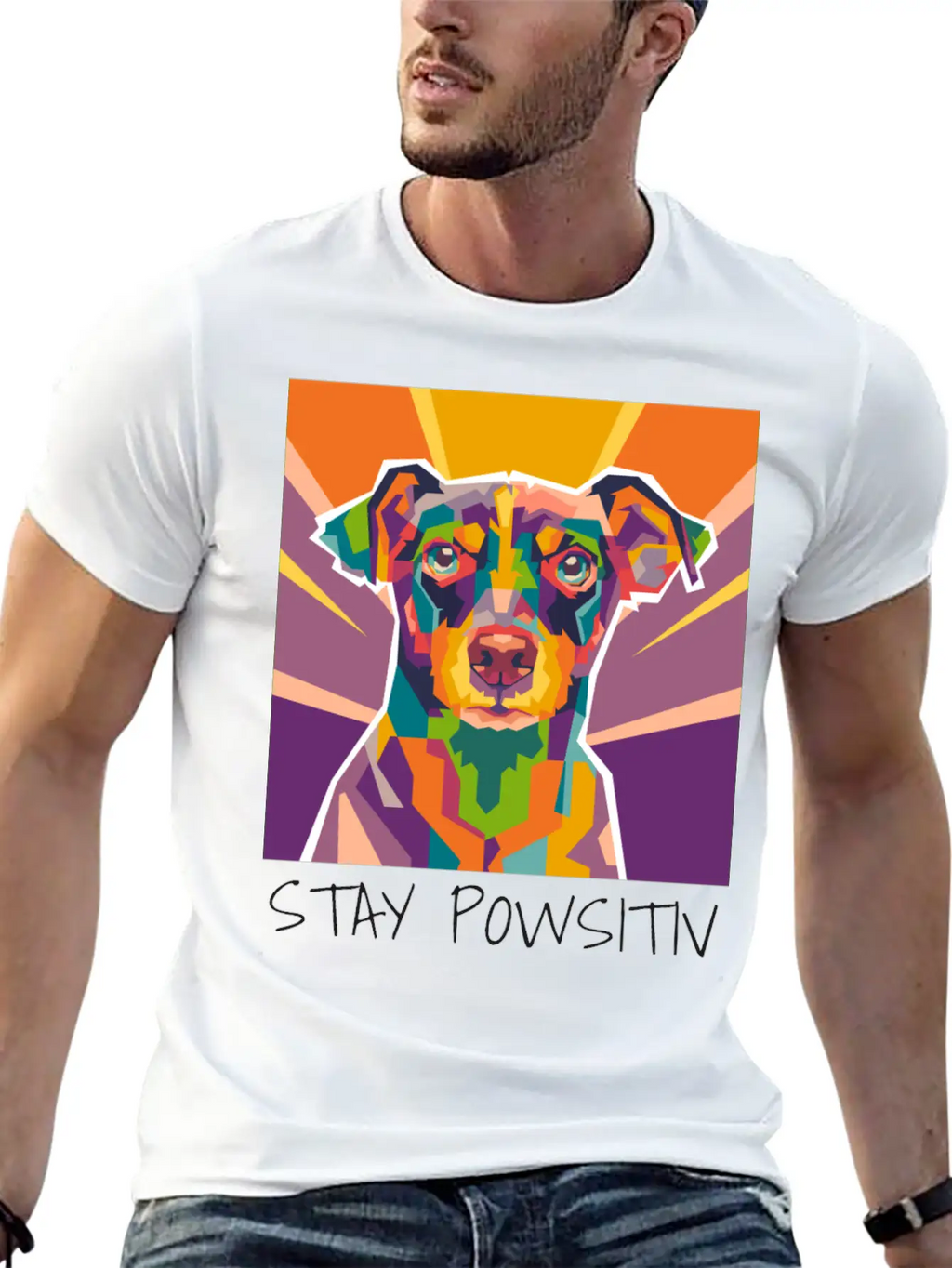 Dog Pop Art Essential Cotton Tee For Daily Outfits – Unisex Style