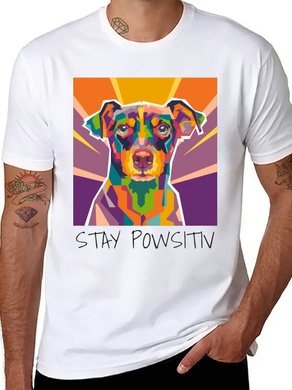 Dog Pop Art Essential Cotton Tee For Daily Outfits – Unisex Style