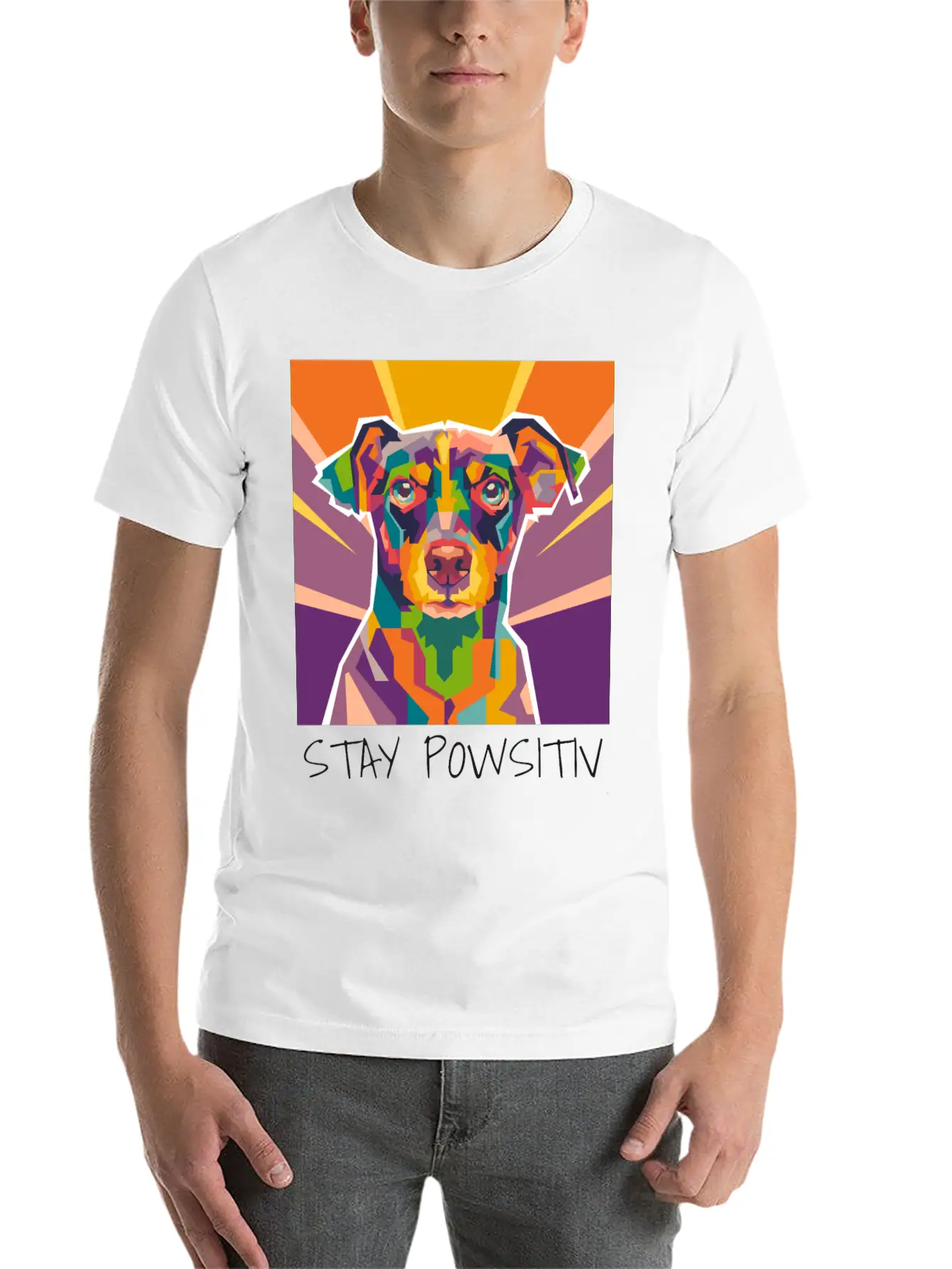 Dog Pop Art Essential Cotton Tee For Daily Outfits – Unisex Style