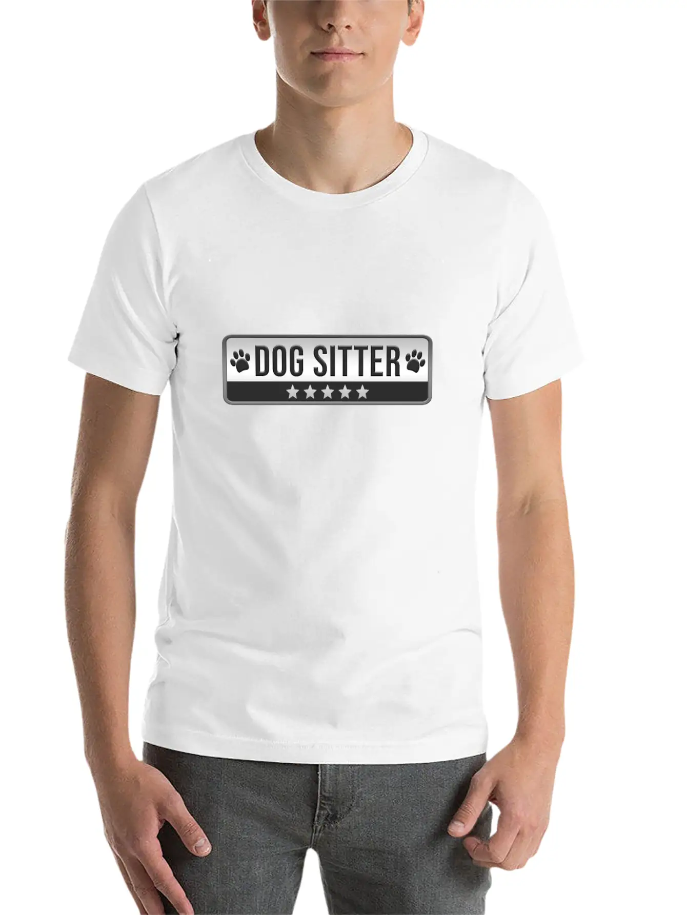 Dog Sitter Cute Dog Watcher Essential Cotton Tee For Daily Outfits – Unisex Style