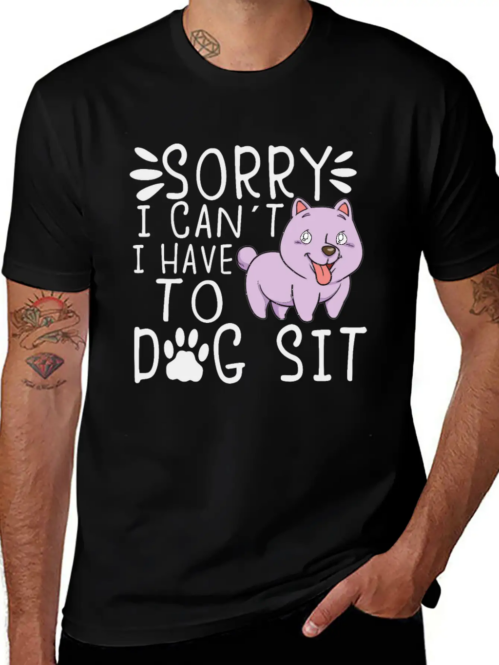 Dog Sitting Dog Puppie Dog Walkers Dog Sitter Gift Unisex Short Sleeve Soft Cotton T-Shirt – Casual Everyday Wear