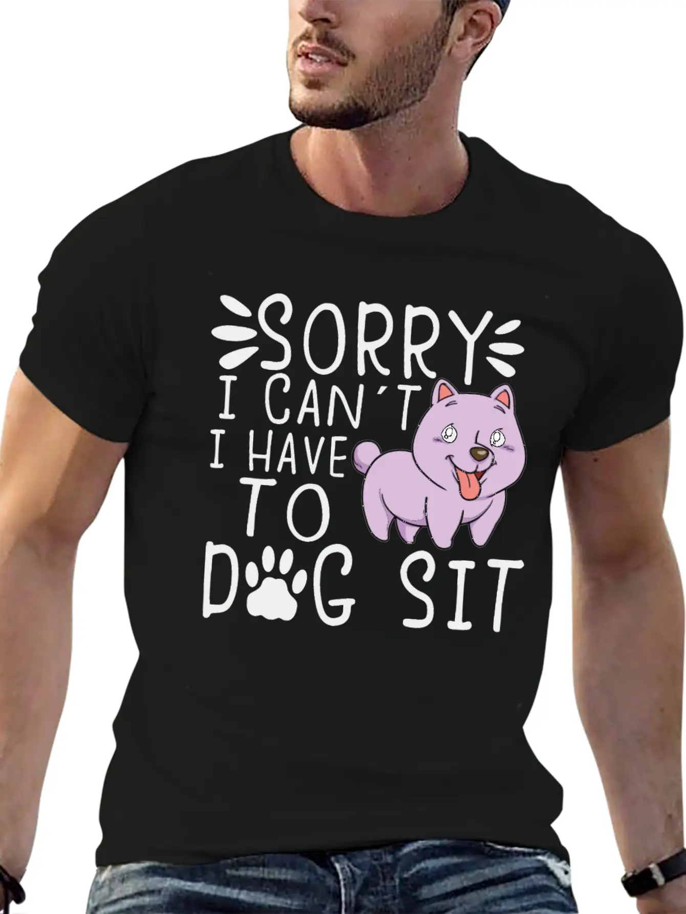 Dog Sitting Dog Puppie Dog Walkers Dog Sitter Gift Unisex Short Sleeve Soft Cotton T-Shirt – Casual Everyday Wear