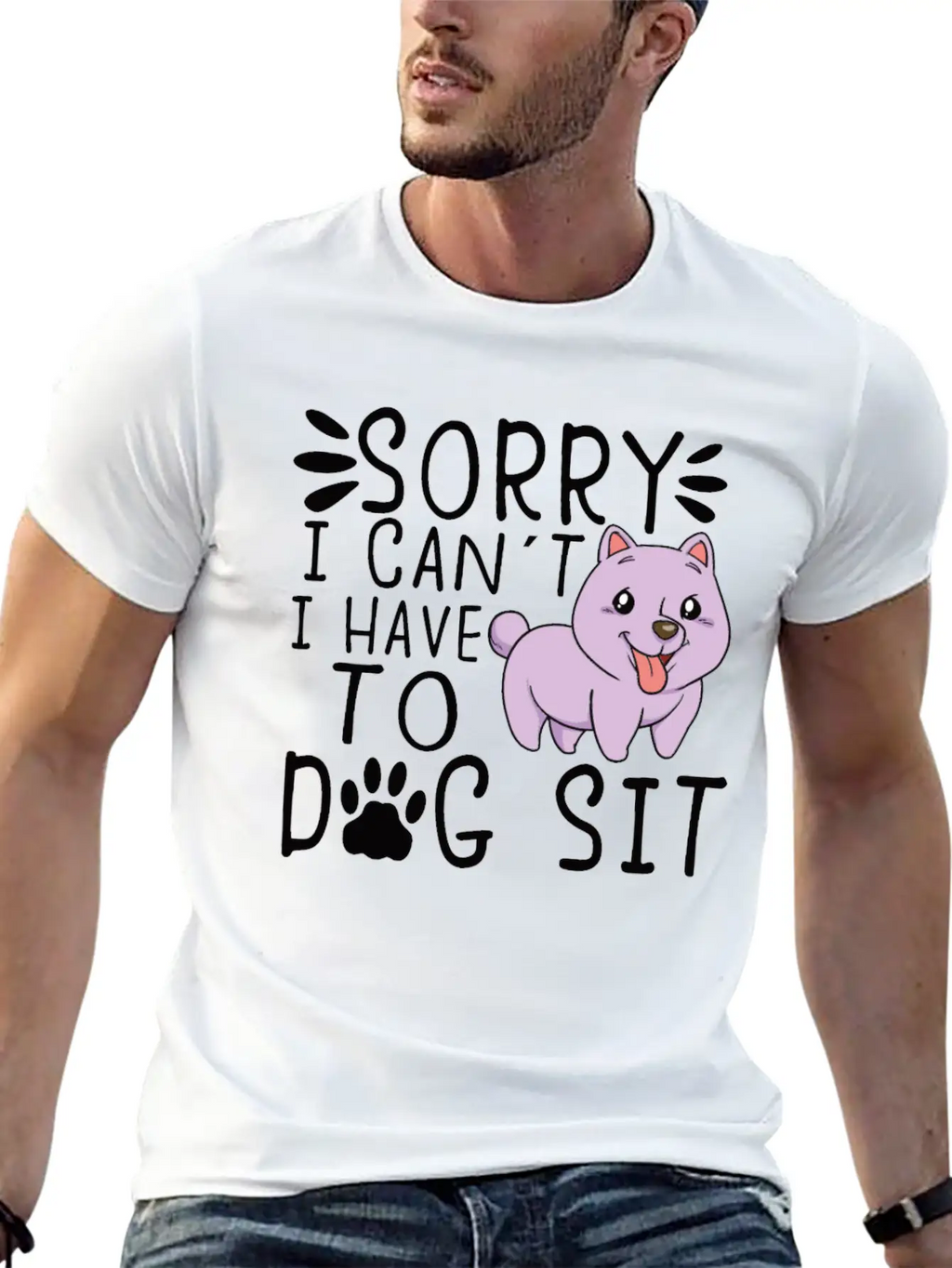 Dog Sitting Dog Puppie Dog Walkers Dog Sitter Gift Unisex Short Sleeve Soft Cotton T-Shirt – Casual Everyday Wear