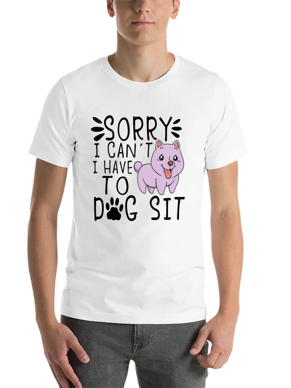 Dog Sitting Dog Puppie Dog Walkers Dog Sitter Gift Unisex Short Sleeve Soft Cotton T-Shirt – Casual Everyday Wear