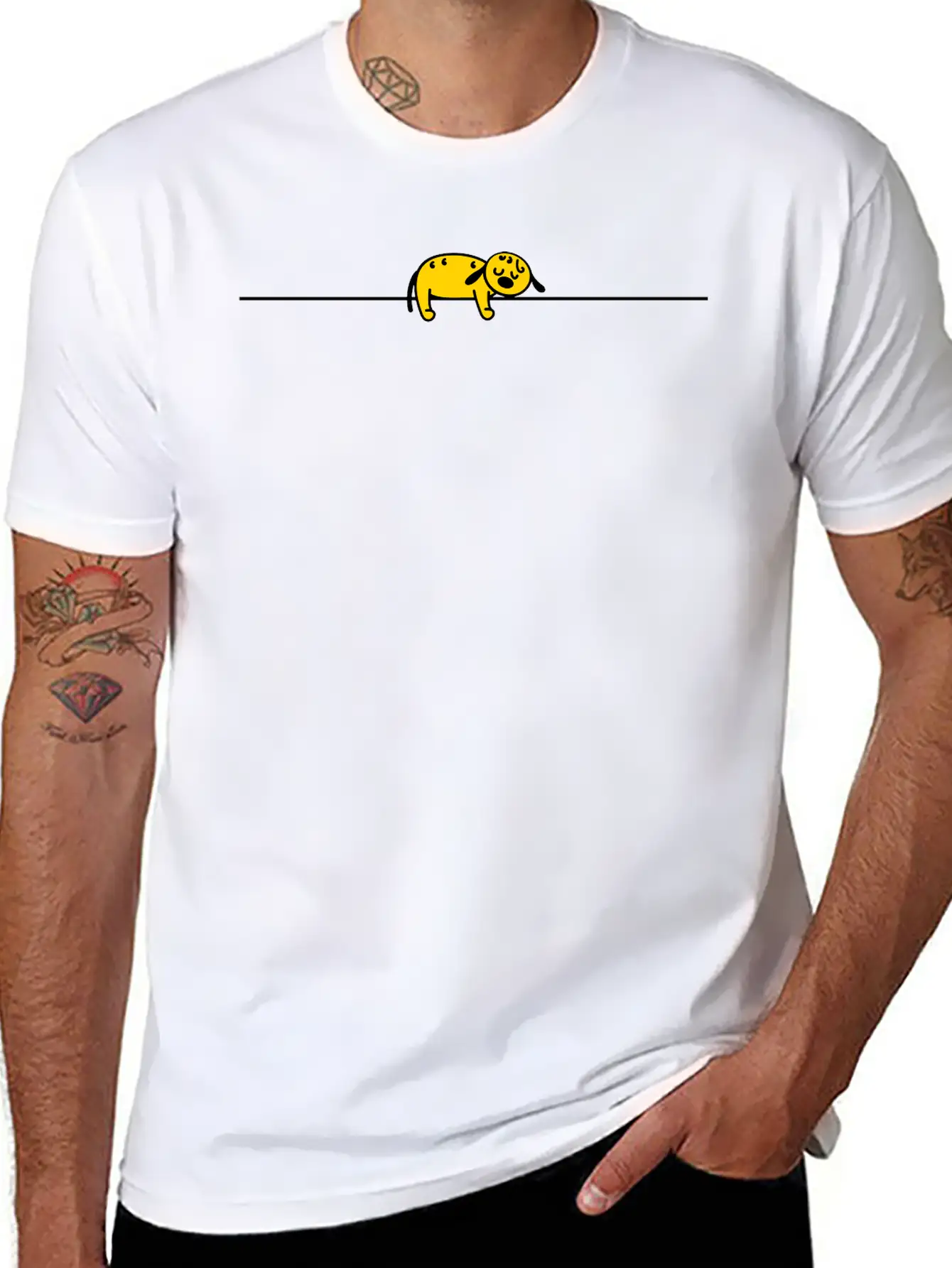 Dog Sleep Casual Graphic T-Shirt – Simple And Comfortable Daily Wear