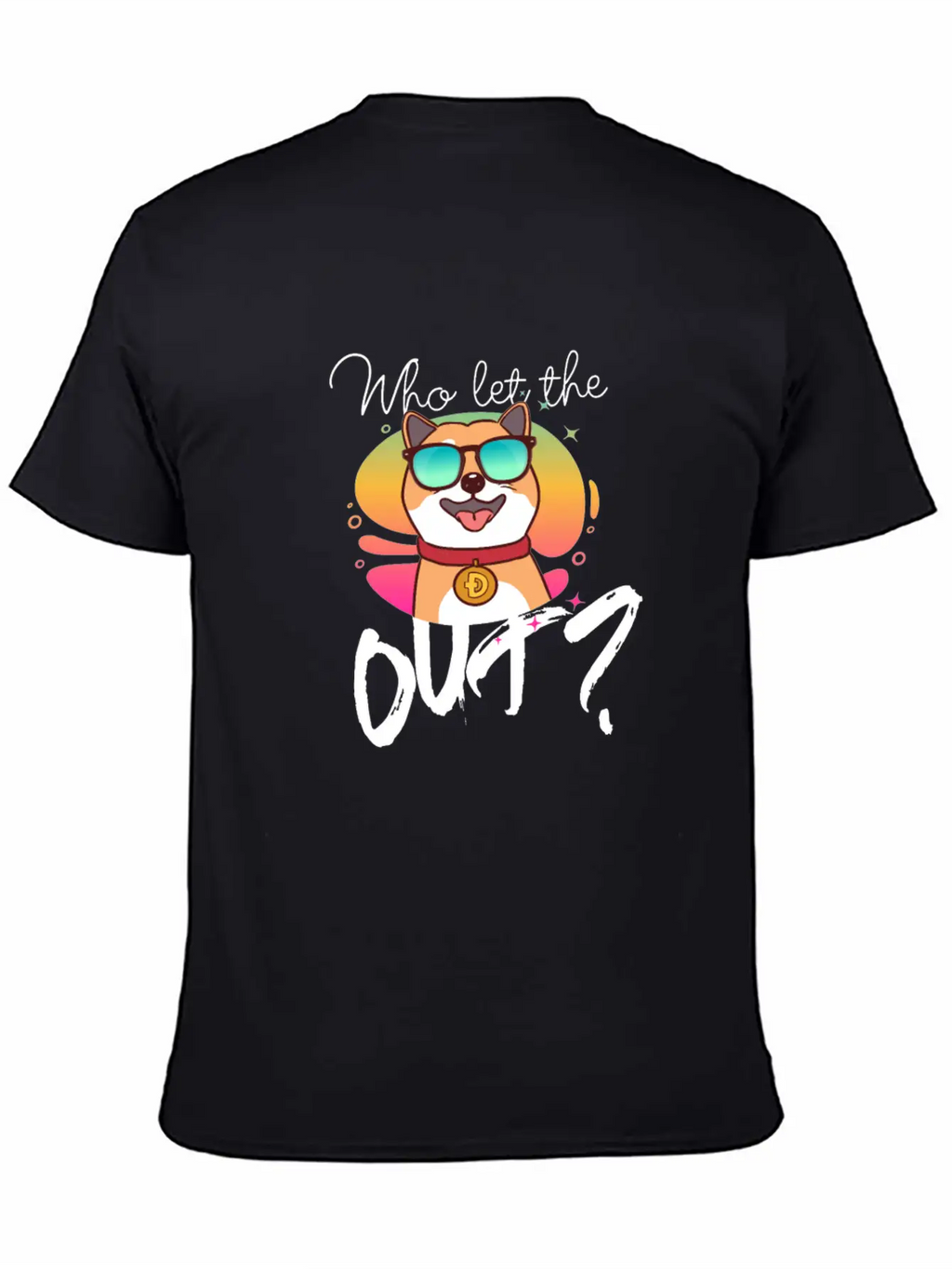 DOGE Dogecoin HODLER - Who Let The Doge Out? Casual Graphic T-Shirt – Simple And Comfortable Daily Wear