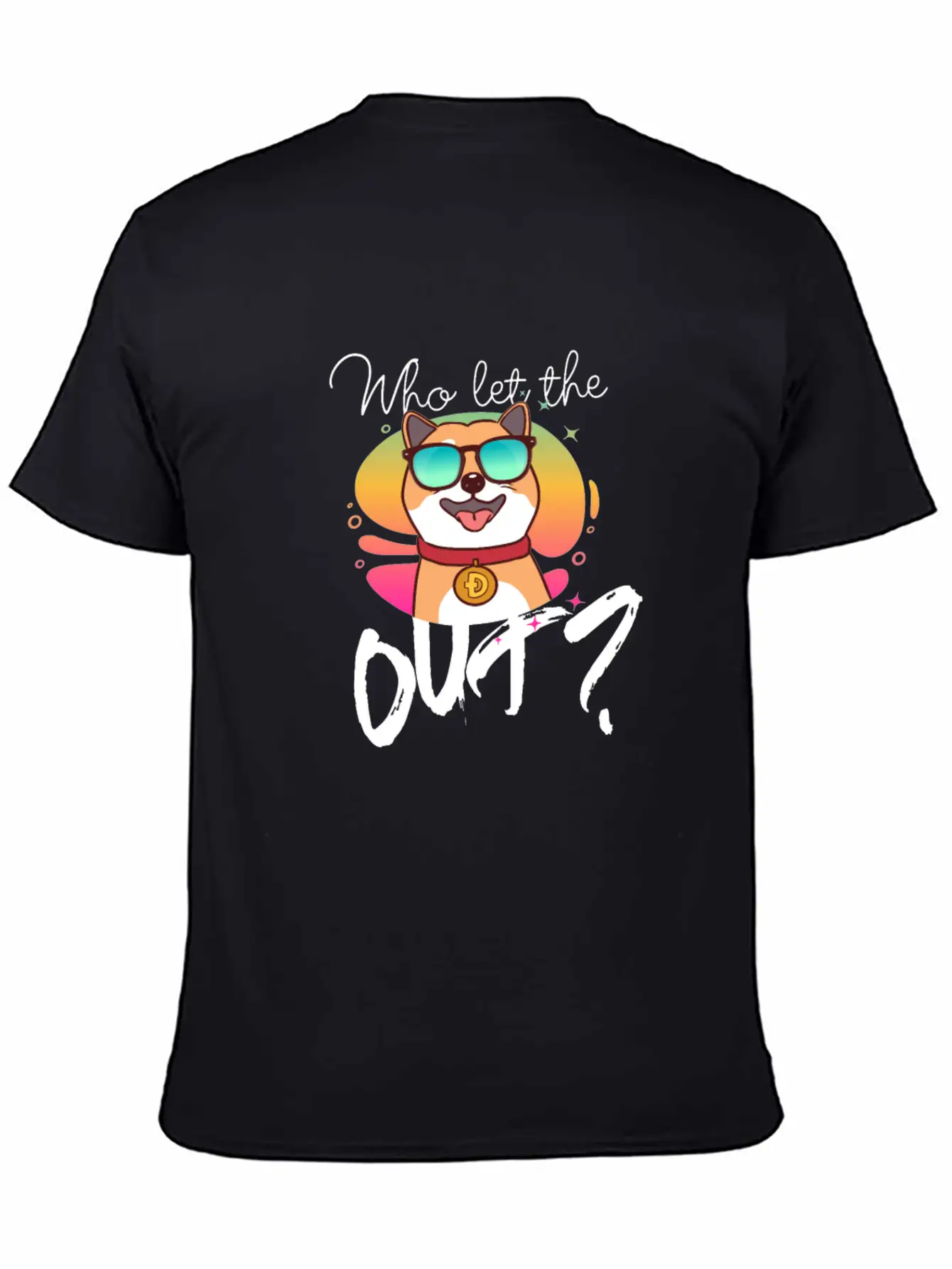 DOGE Dogecoin HODLER - Who Let The Doge Out? Casual Graphic T-Shirt – Simple And Comfortable Daily Wear