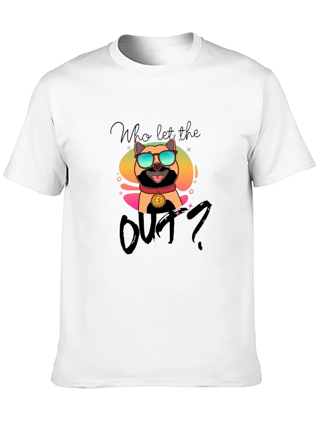 DOGE Dogecoin HODLER - Who Let The Doge Out? Casual Graphic T-Shirt – Simple And Comfortable Daily Wear