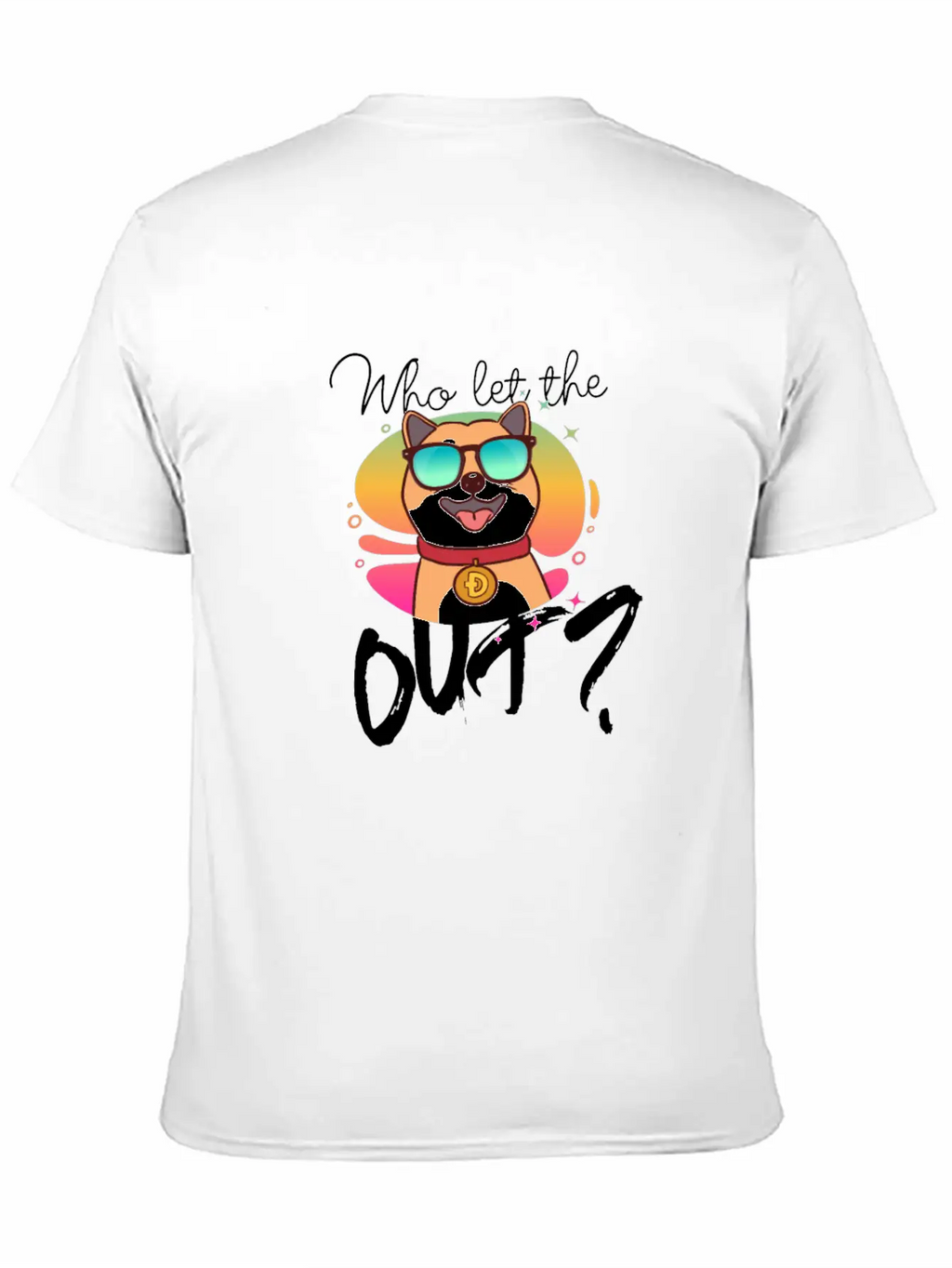 DOGE Dogecoin HODLER - Who Let The Doge Out? Casual Graphic T-Shirt – Simple And Comfortable Daily Wear