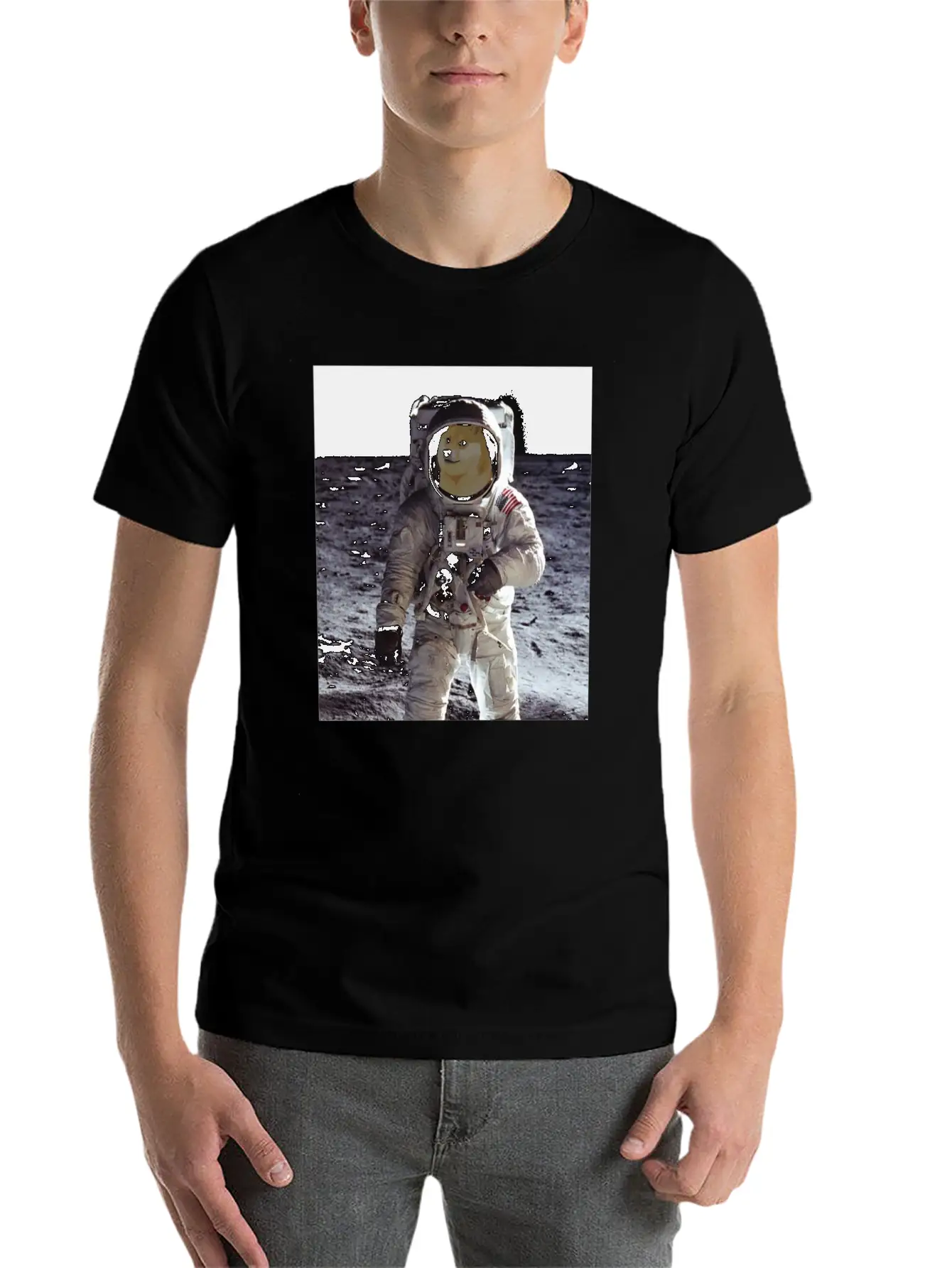 Dogecoin Cool Astronaut - Blockchain Crypto Unisex Casual T-Shirt – Clean Design For Daily Comfort