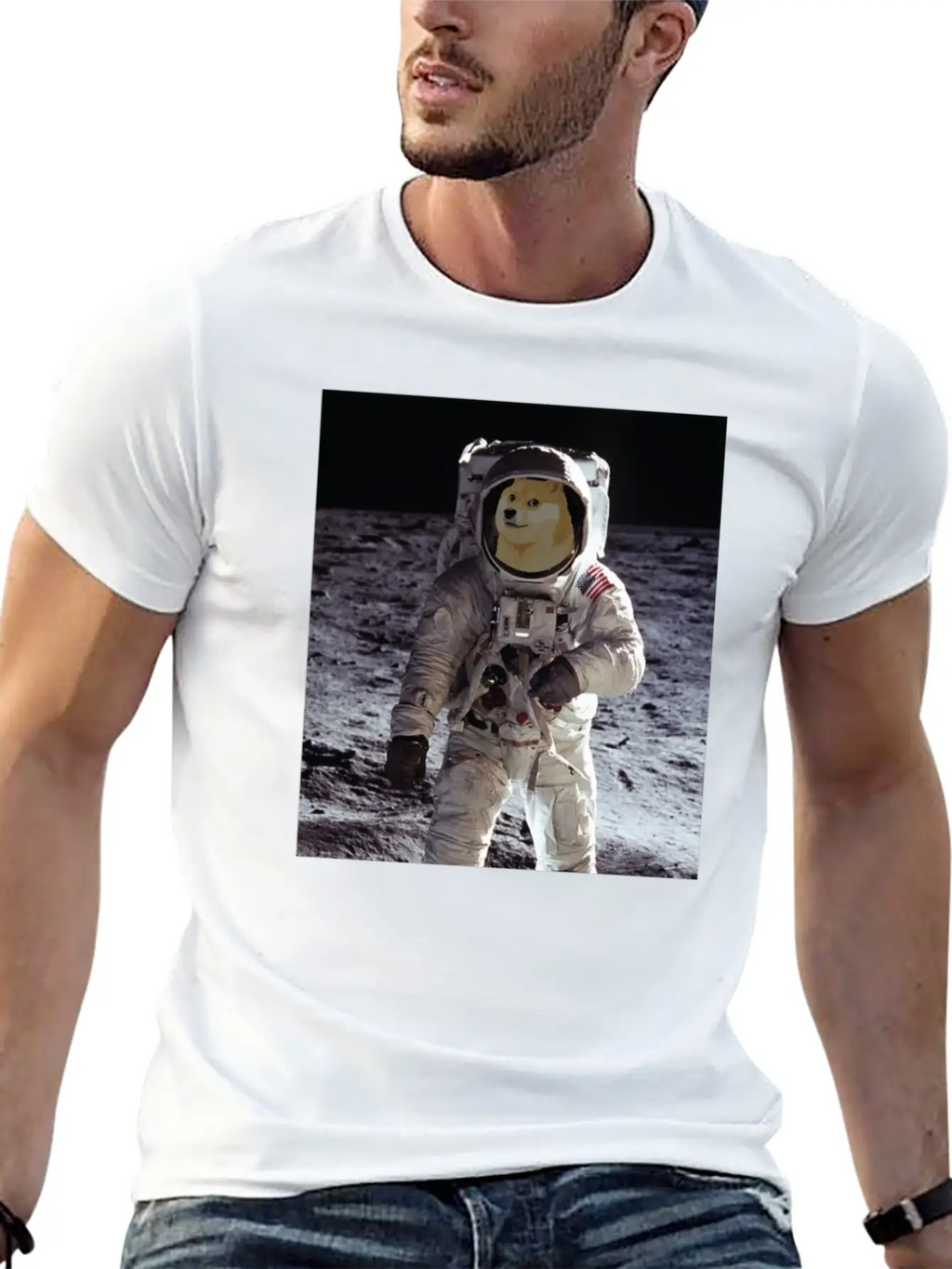 Dogecoin Cool Astronaut - Blockchain Crypto Unisex Casual T-Shirt – Clean Design For Daily Comfort