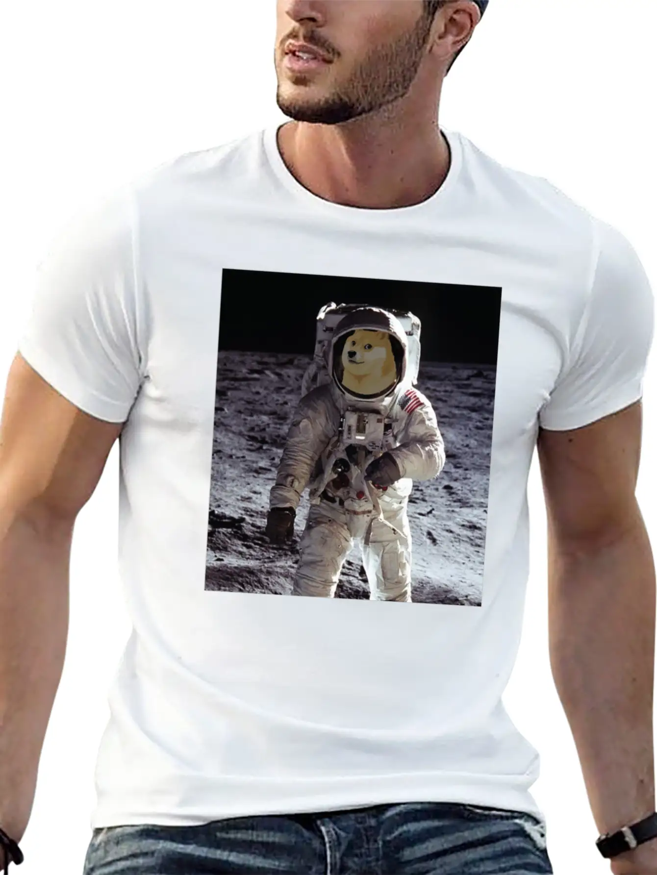 Dogecoin Cool Astronaut - Blockchain Crypto Unisex Casual T-Shirt – Clean Design For Daily Comfort