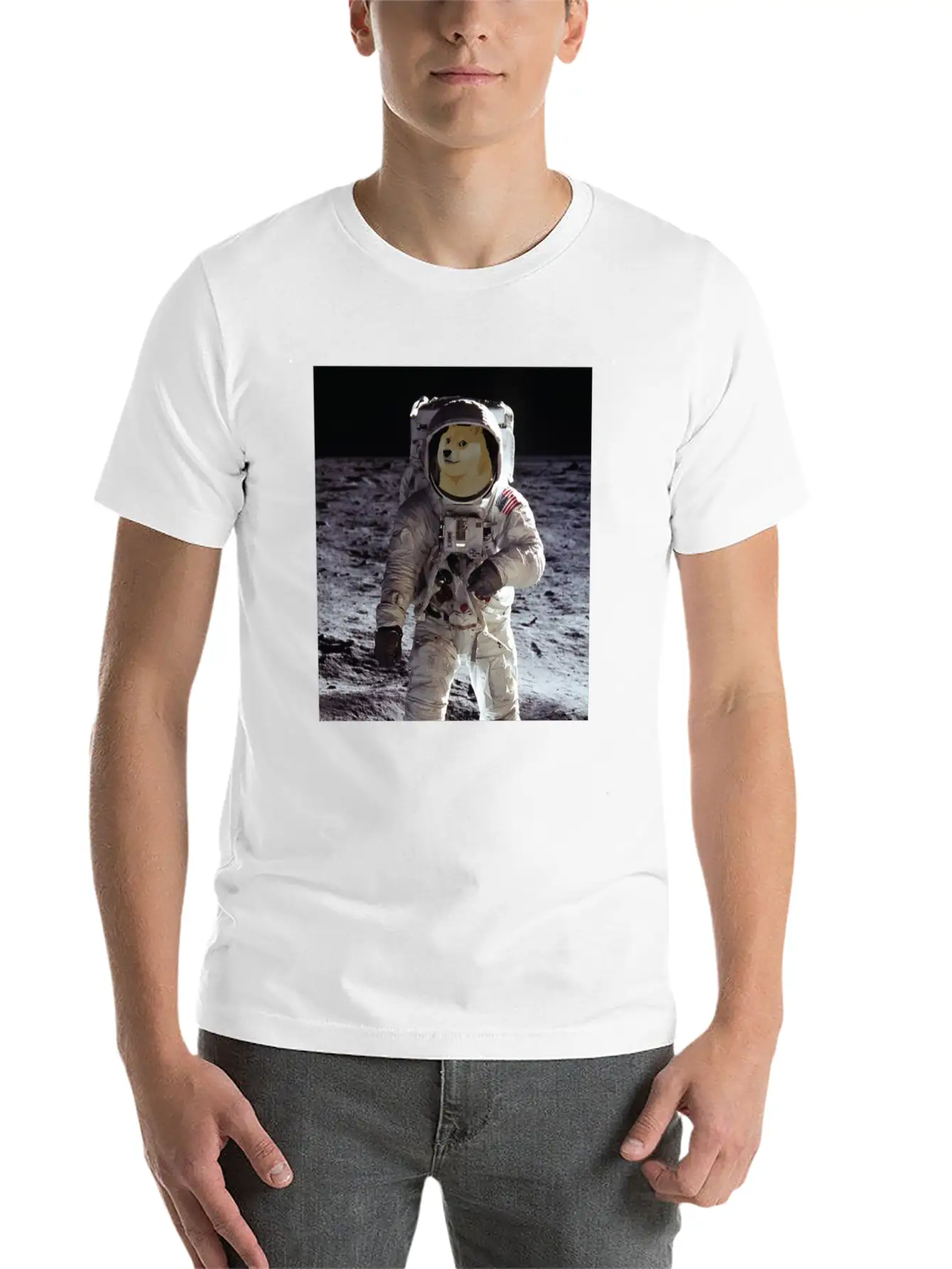Dogecoin Cool Astronaut - Blockchain Crypto Unisex Casual T-Shirt – Clean Design For Daily Comfort