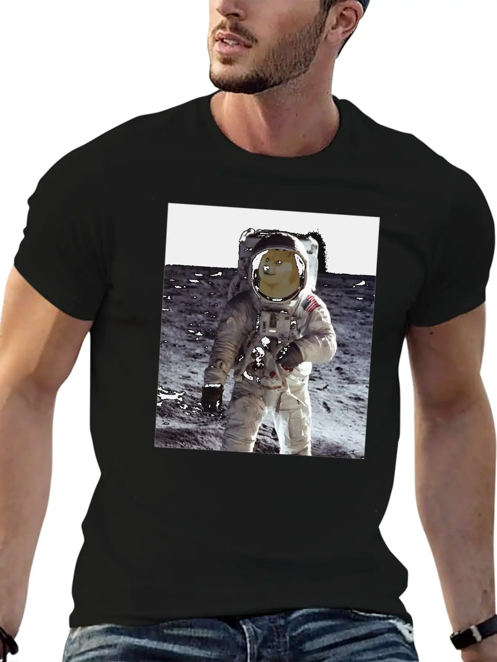 Dogecoin Cool Astronaut - Blockchain Crypto Unisex Casual T-Shirt – Clean Design For Daily Comfort