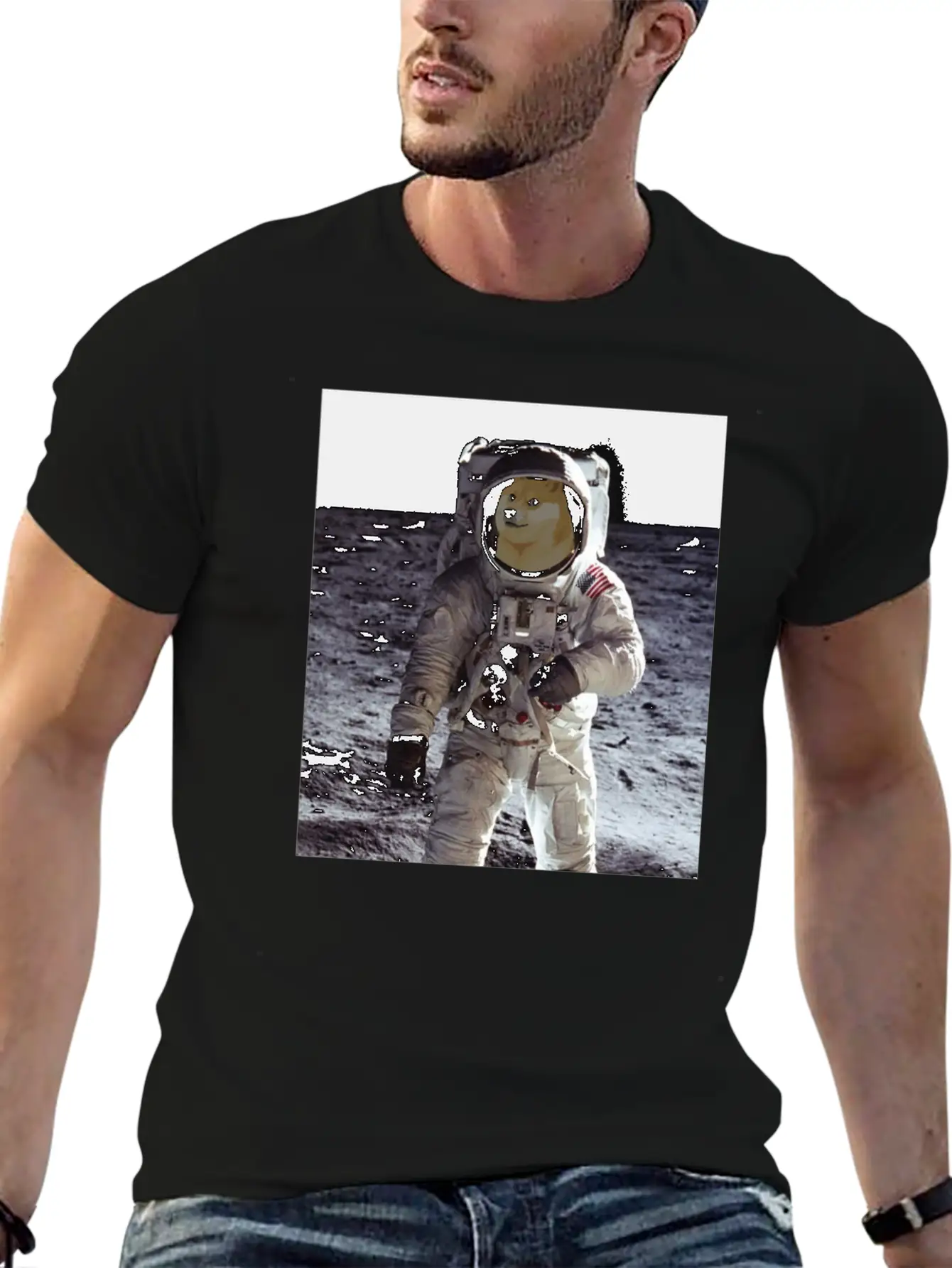 Dogecoin Cool Astronaut - Blockchain Crypto Unisex Casual T-Shirt – Clean Design For Daily Comfort