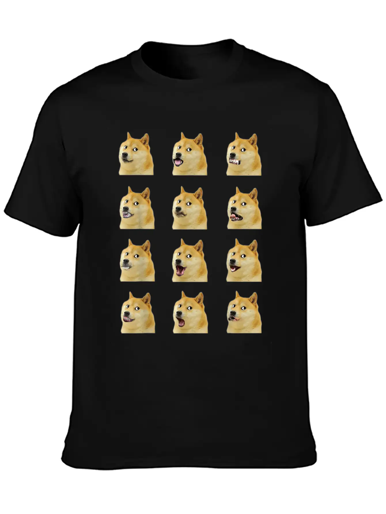 Dogecoin Doge Faces Funny Meme Hodl Shibu Inu Cryp Essential Cotton Tee For Daily Outfits – Unisex Style