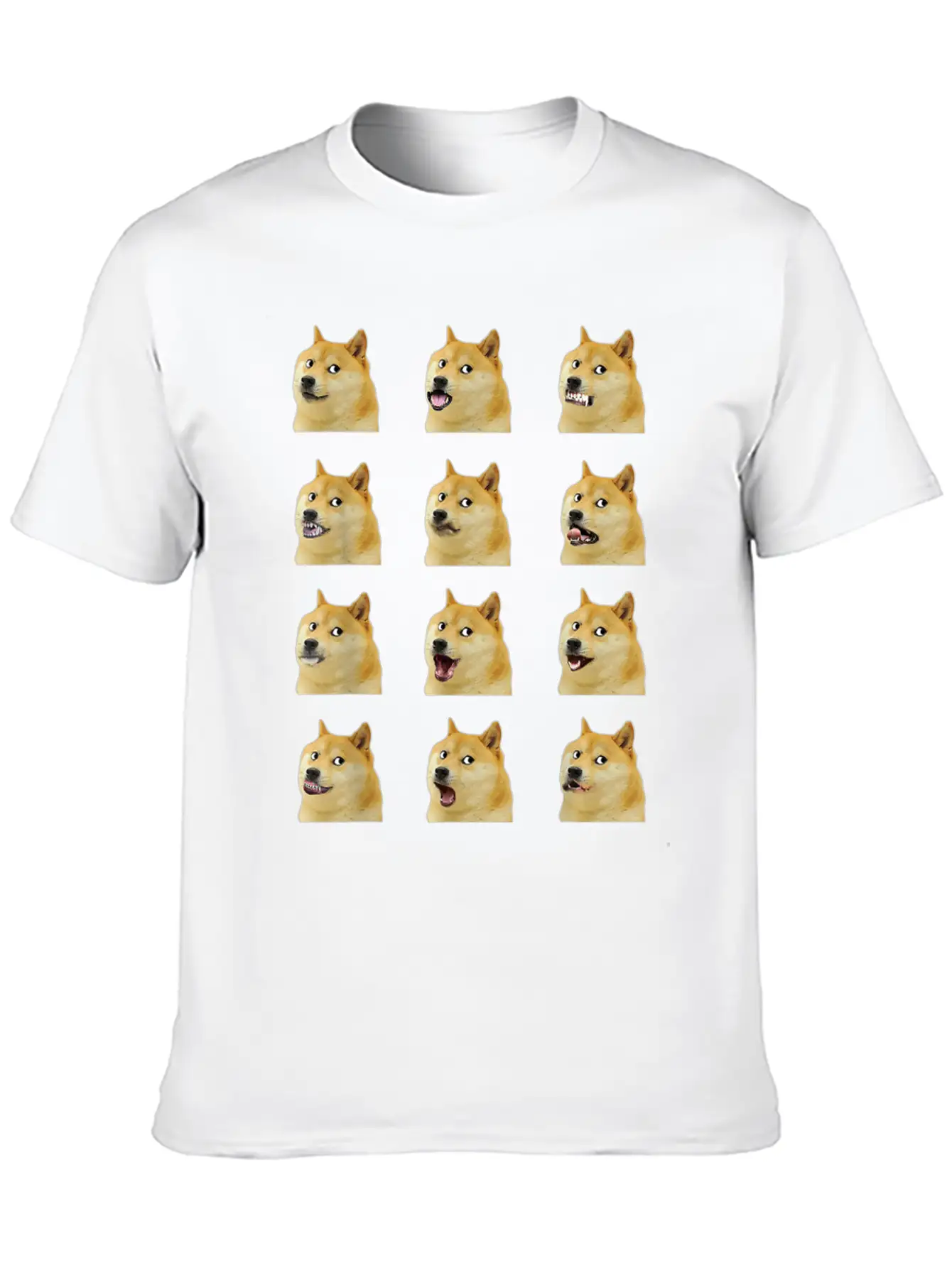 Dogecoin Doge Faces Funny Meme Hodl Shibu Inu Cryp Essential Cotton Tee For Daily Outfits – Unisex Style