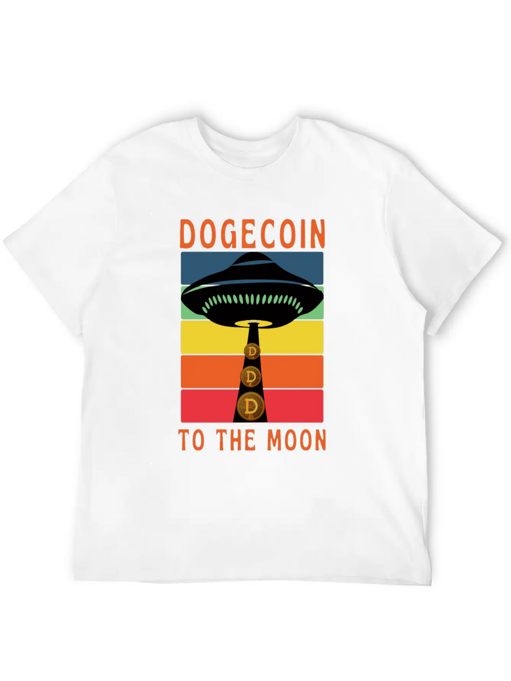 Dogecoin To The Moon Unisex Short Sleeve Soft Cotton T-Shirt – Casual Everyday Wear