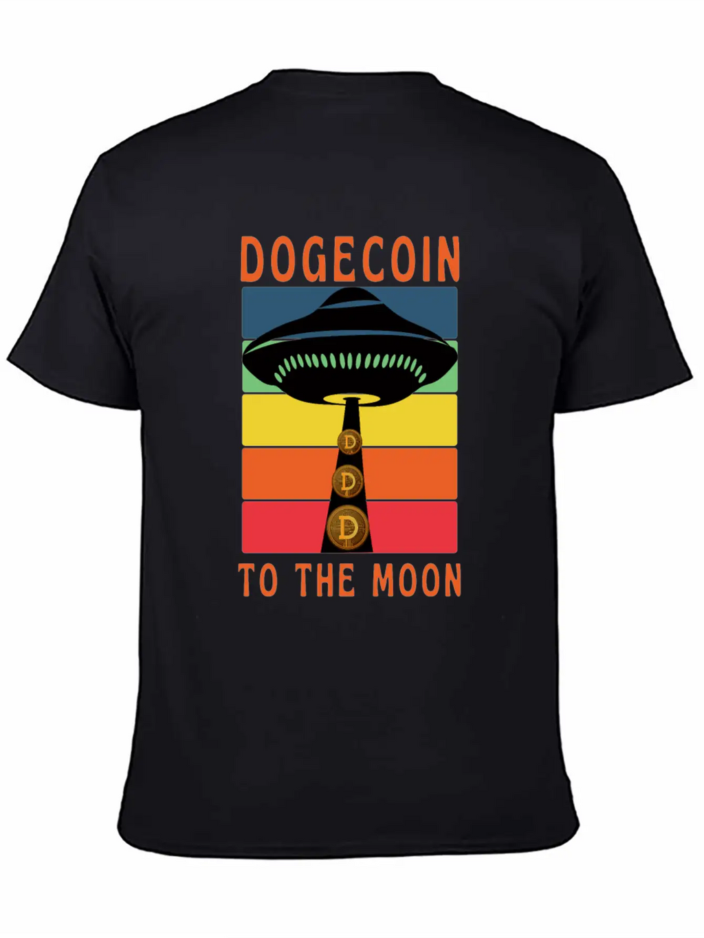 Dogecoin To The Moon Unisex Short Sleeve Soft Cotton T-Shirt – Casual Everyday Wear